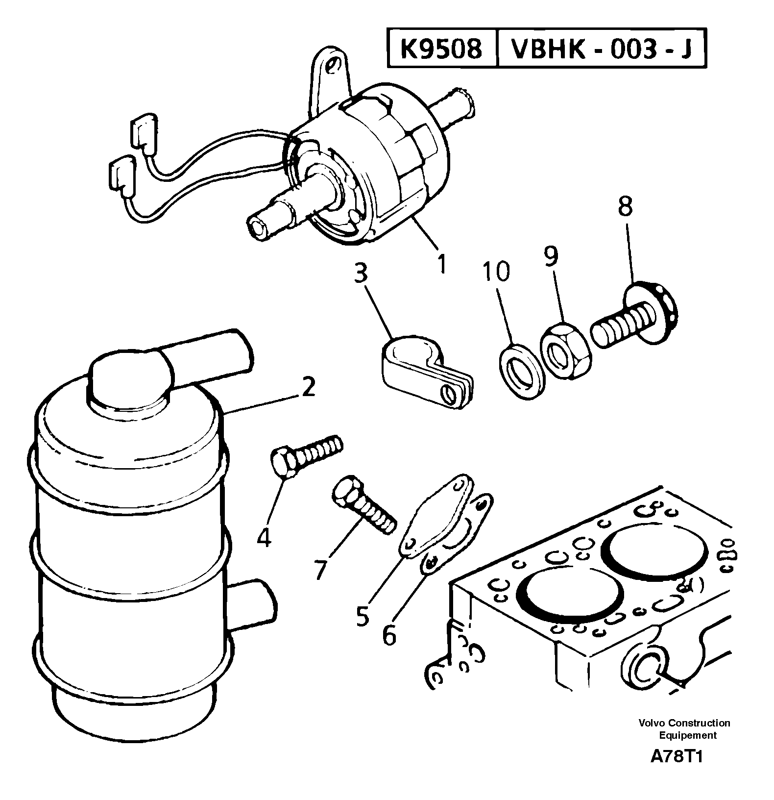 Low pressure fuel system — volvo parts diagram