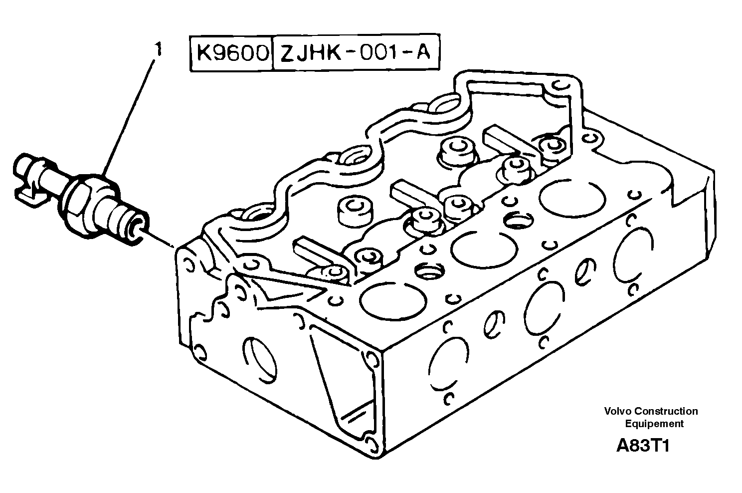 Lubrication oil pressure switch and gauge — volvo parts diagram