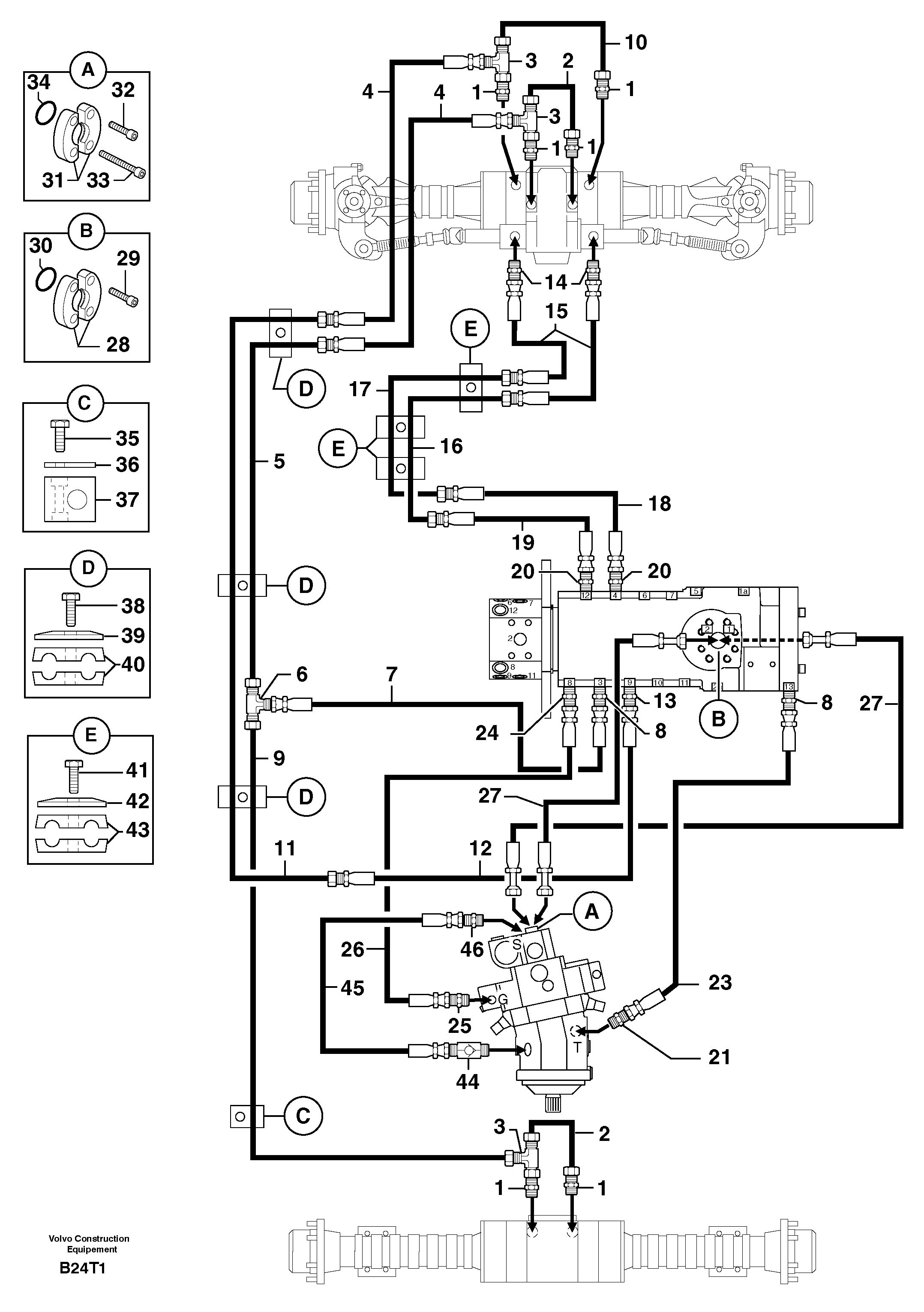 Hydr. circuit ( transmission ) — volvo parts diagram