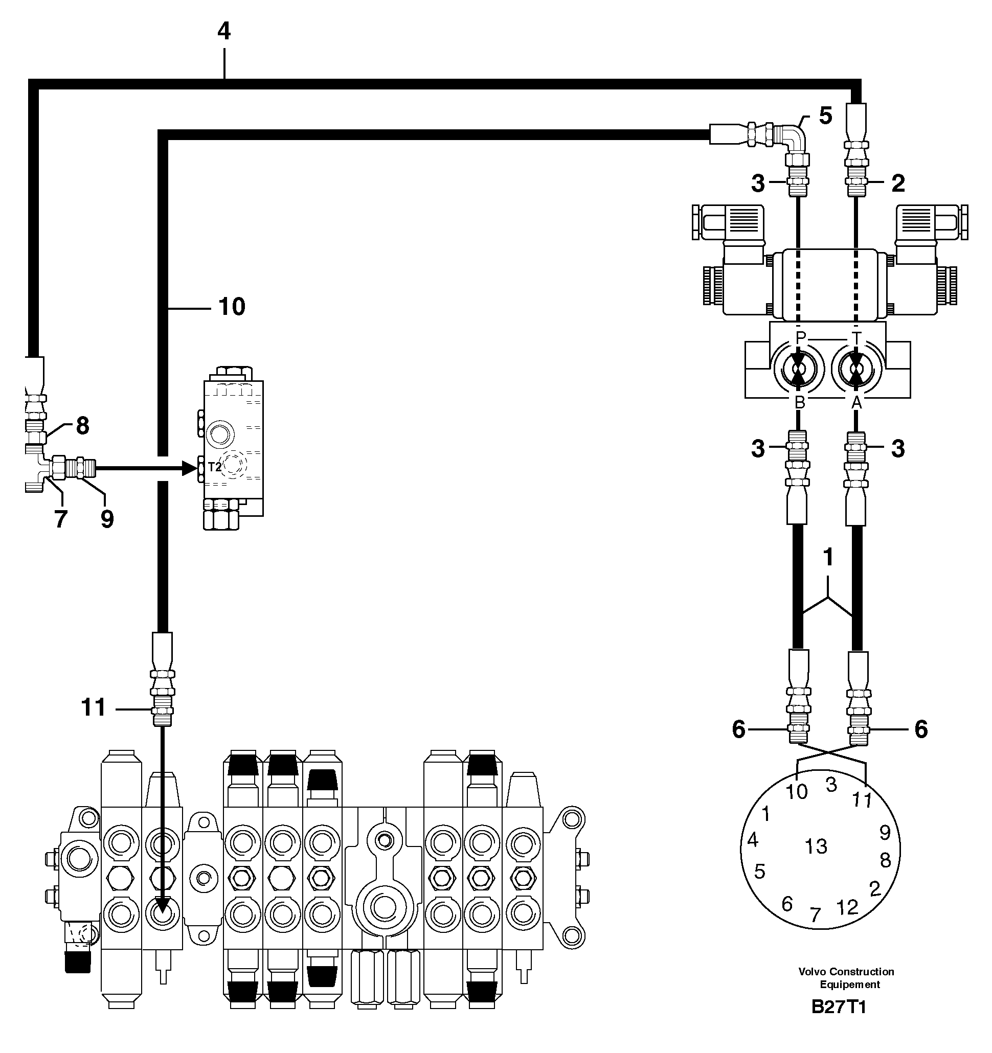 Hydr. circuit. ( stabiliser ) — volvo parts diagram