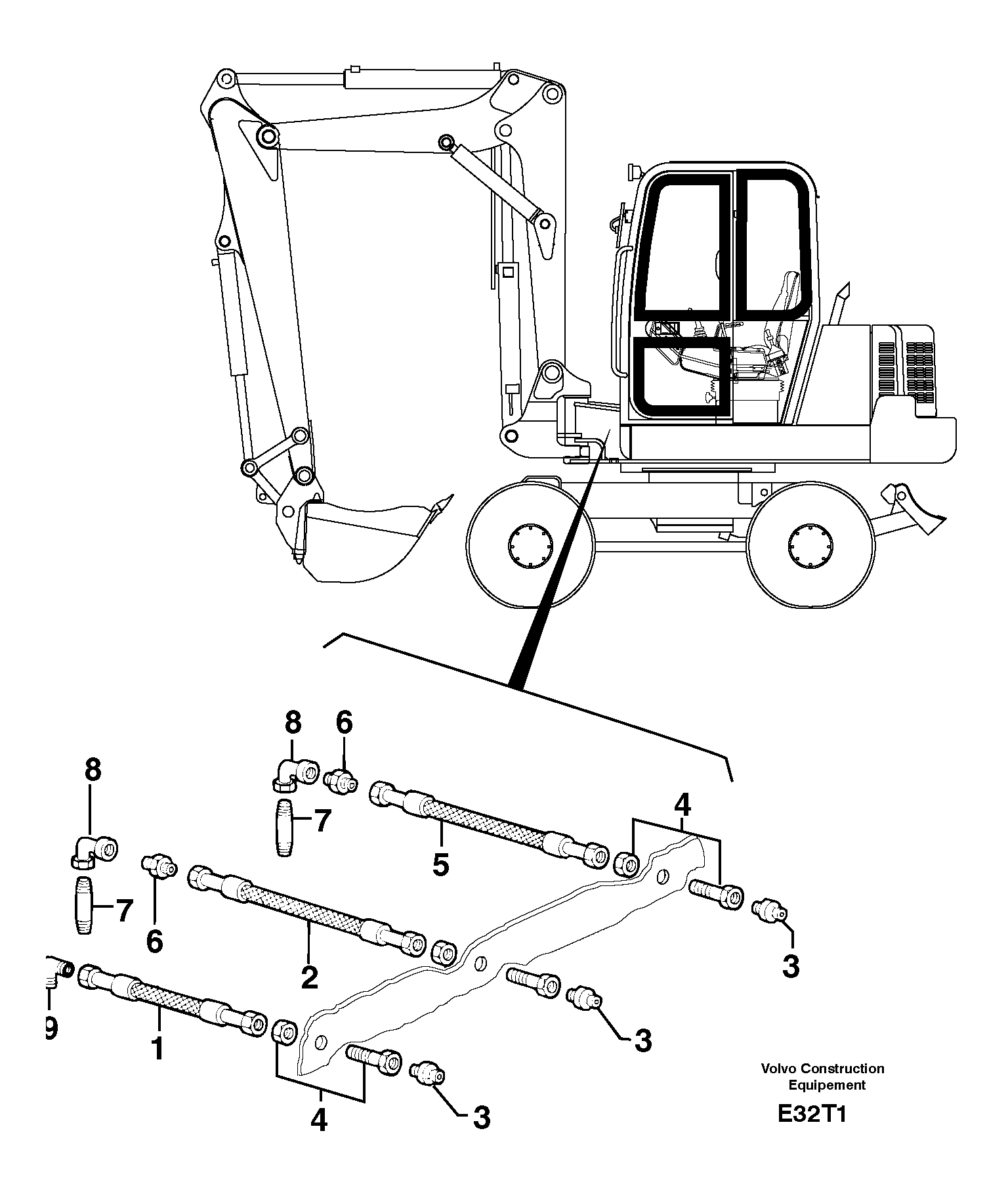 Lubrication chart — volvo parts diagram