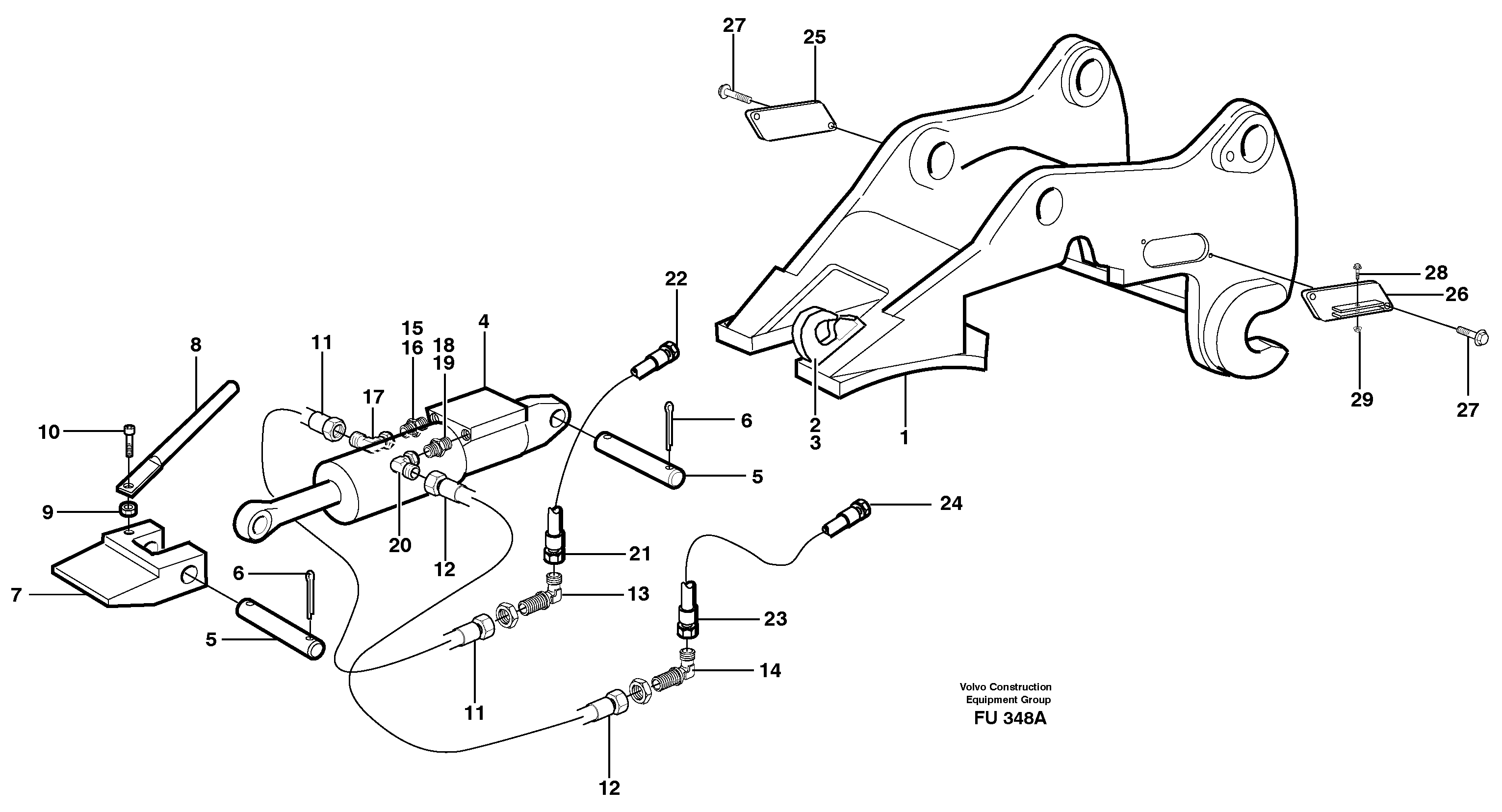 Quickfit, hydraulic  14302000 — volvo parts diagram