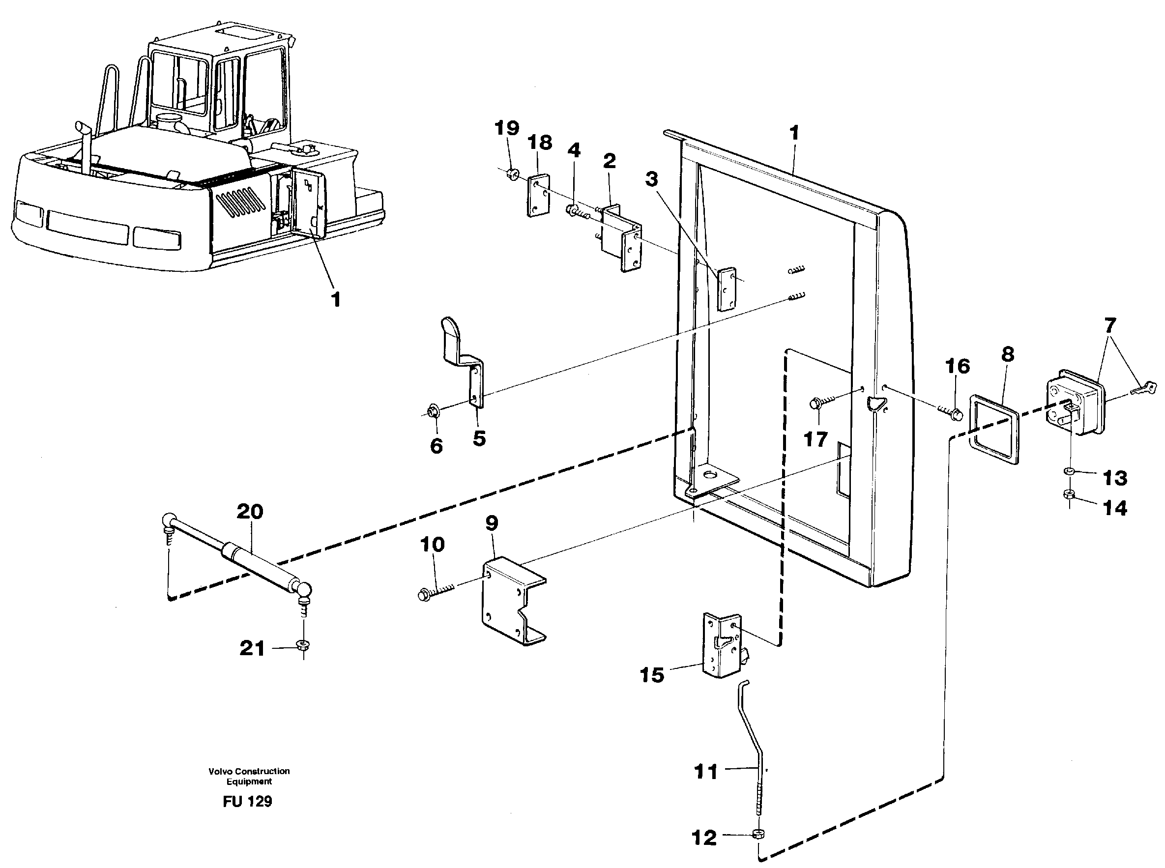 Door, centre, right — volvo parts diagram