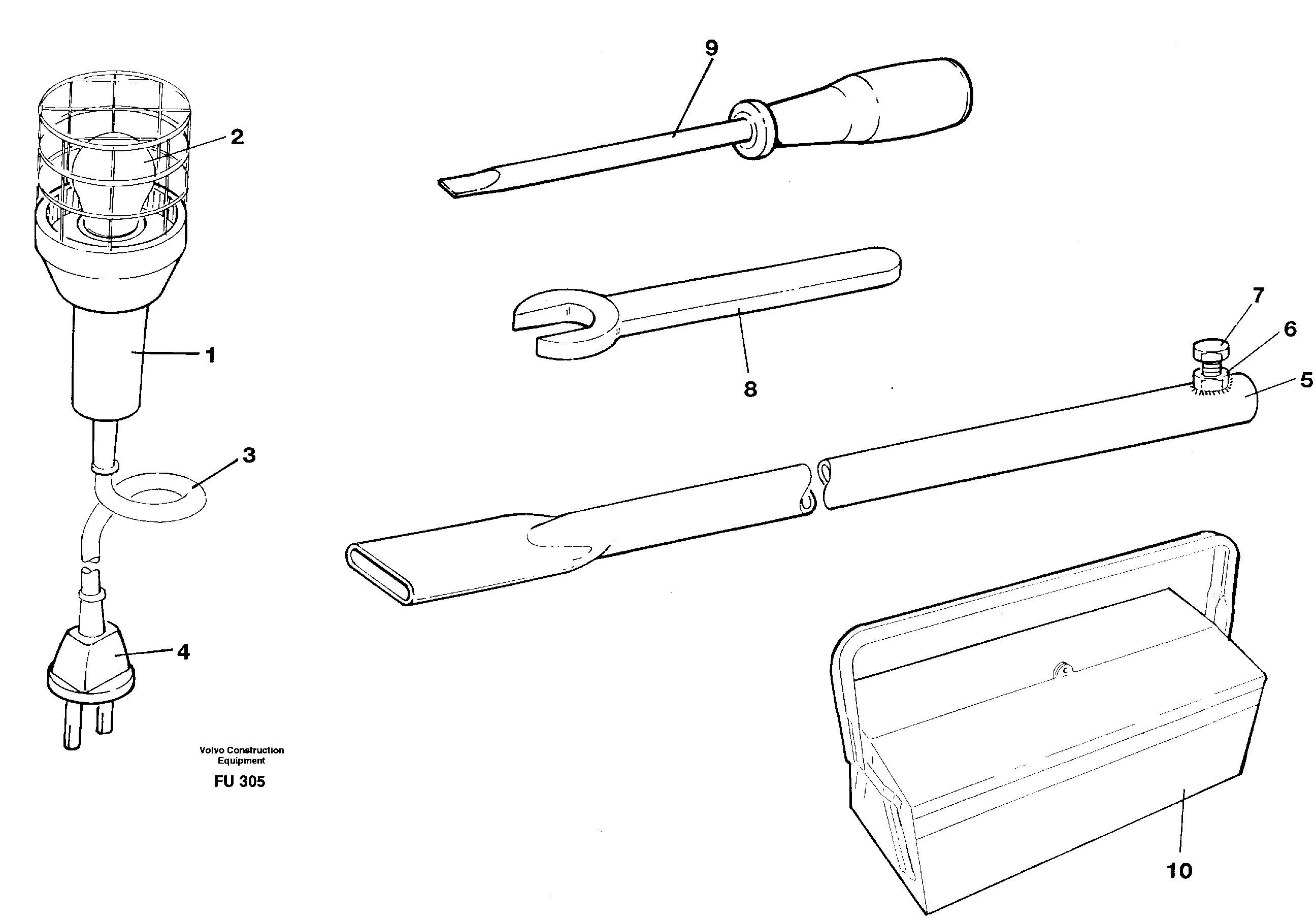 Tool kit  14302033 — volvo parts diagram