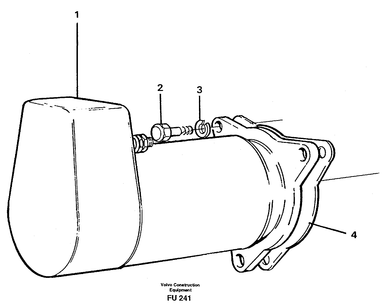 Starter motor, mounting — volvo parts diagram