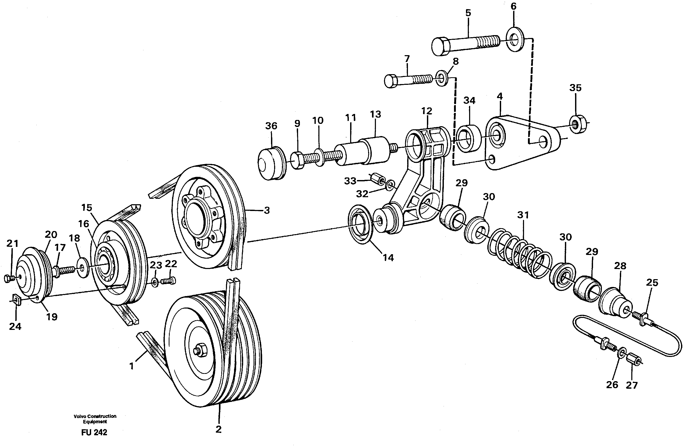 Belt transmission — volvo parts diagram