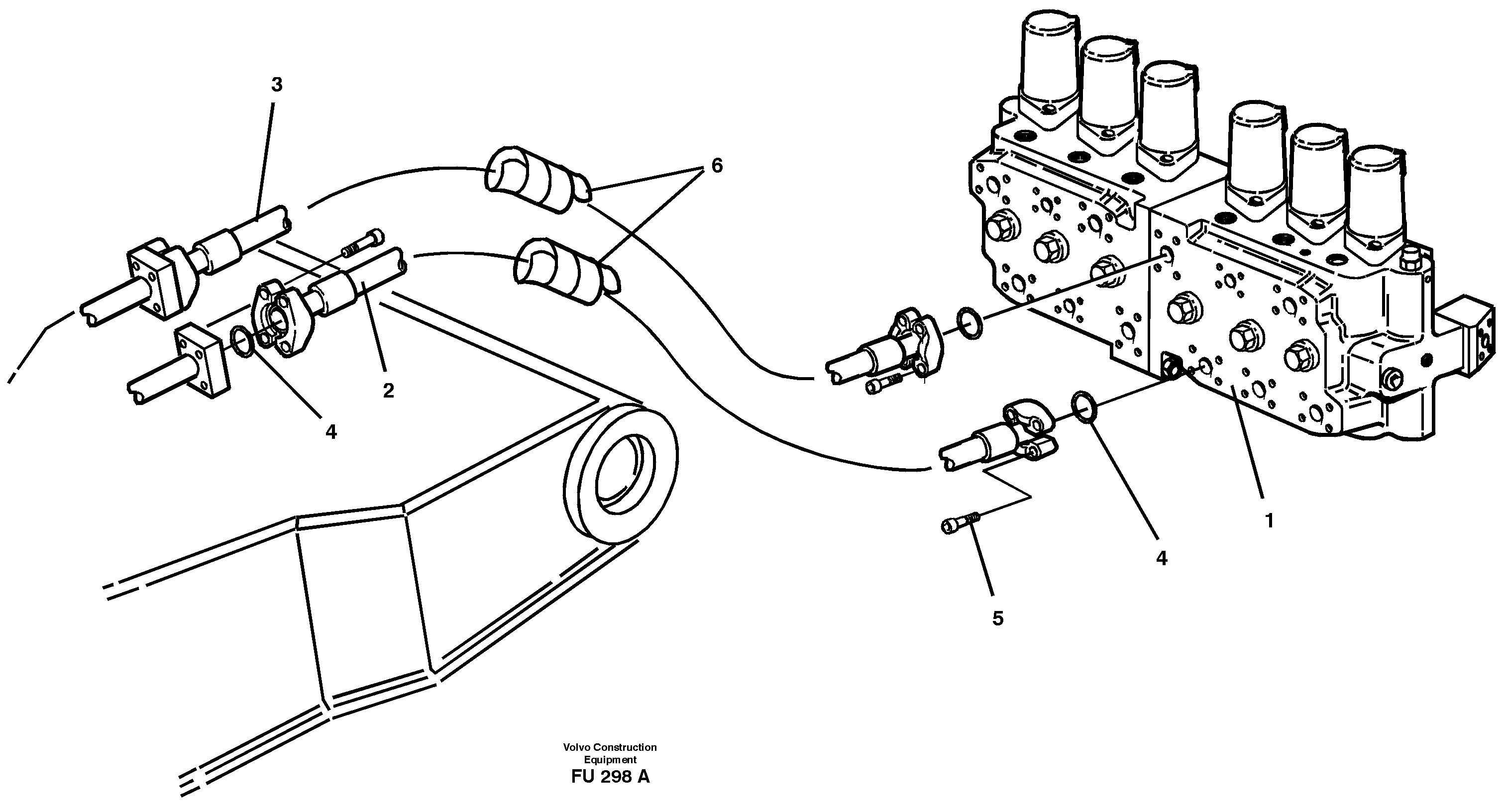 Hydraulic system, bucket — volvo parts diagram