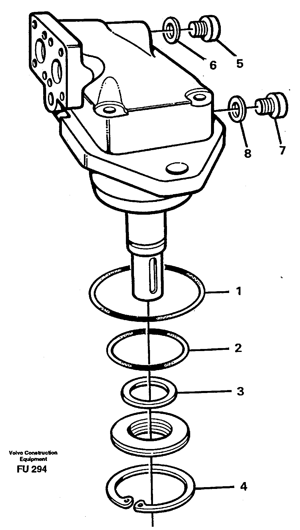 Hydraulic motor, slew — volvo parts diagram