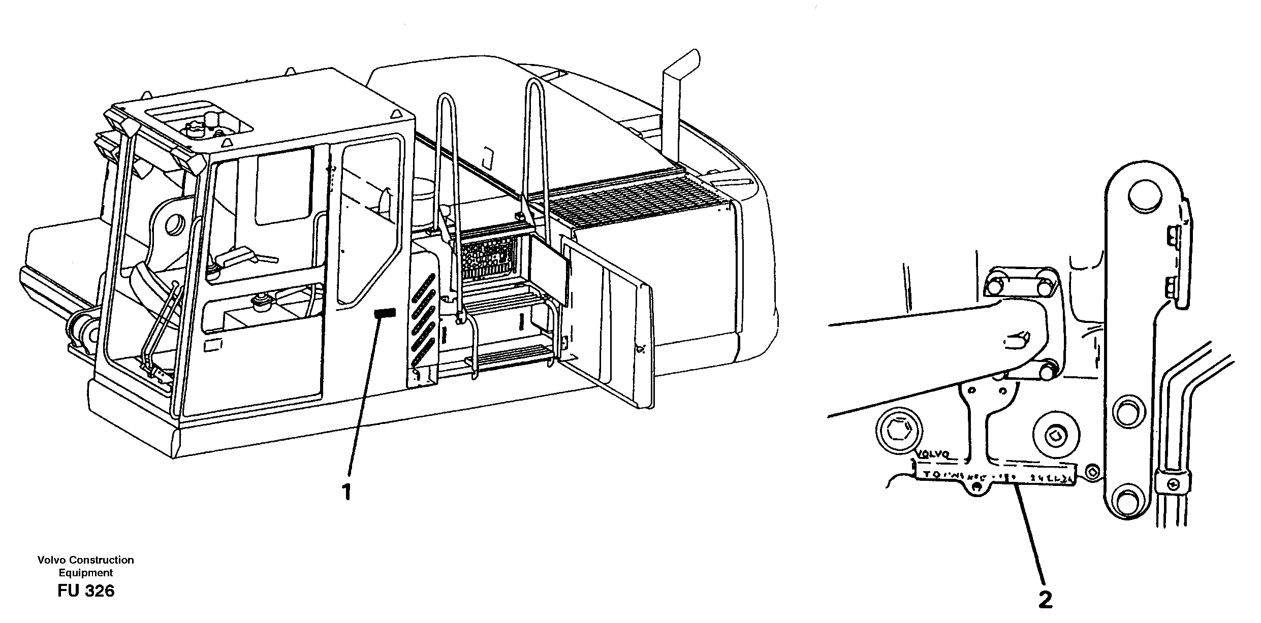 Product sign plate — volvo parts diagram