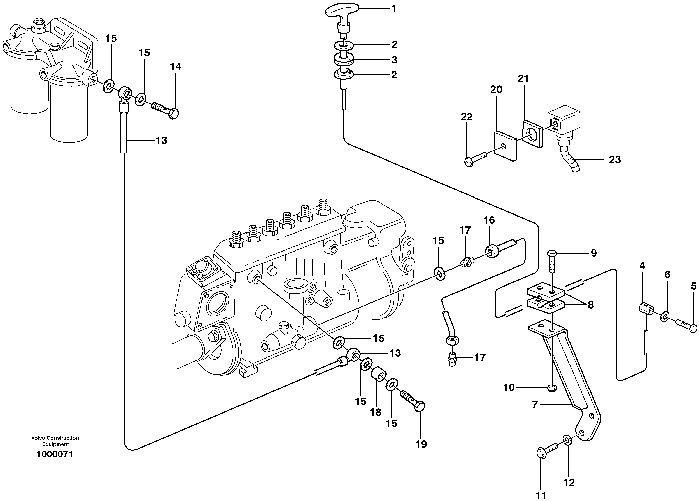 Rebuilding kit, stop control  SEE SB 273 EXC K 02 — volvo parts diagram