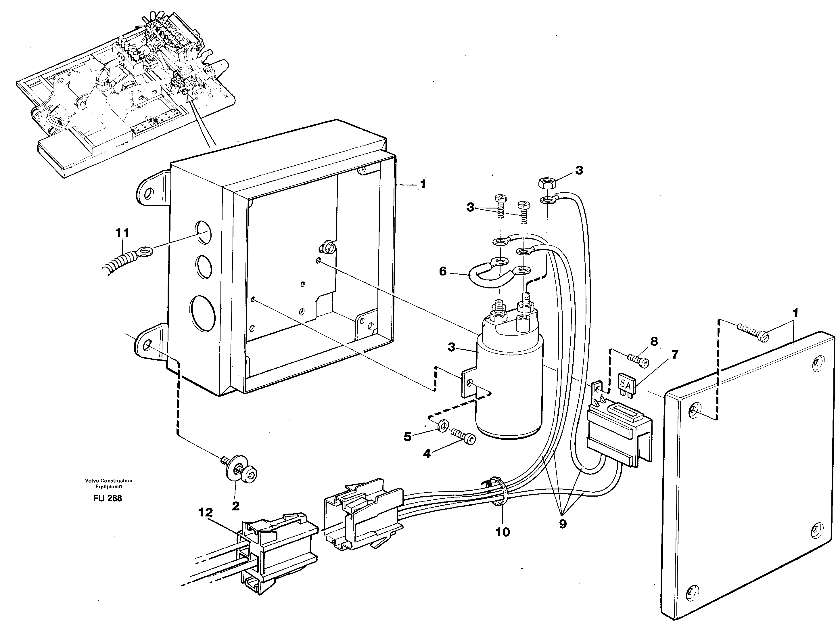 Starter element relay — volvo parts diagram