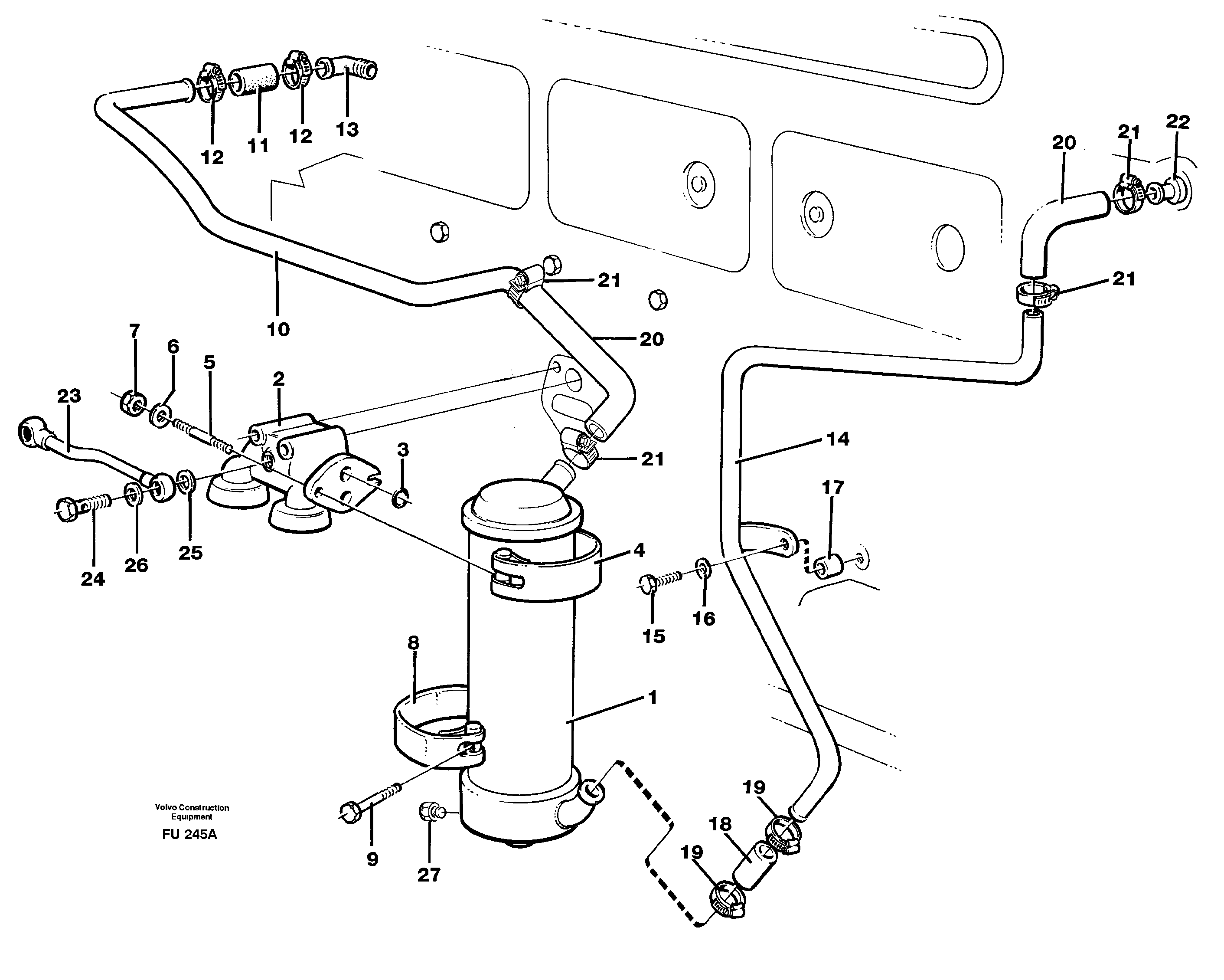 Oil cooler — volvo parts diagram