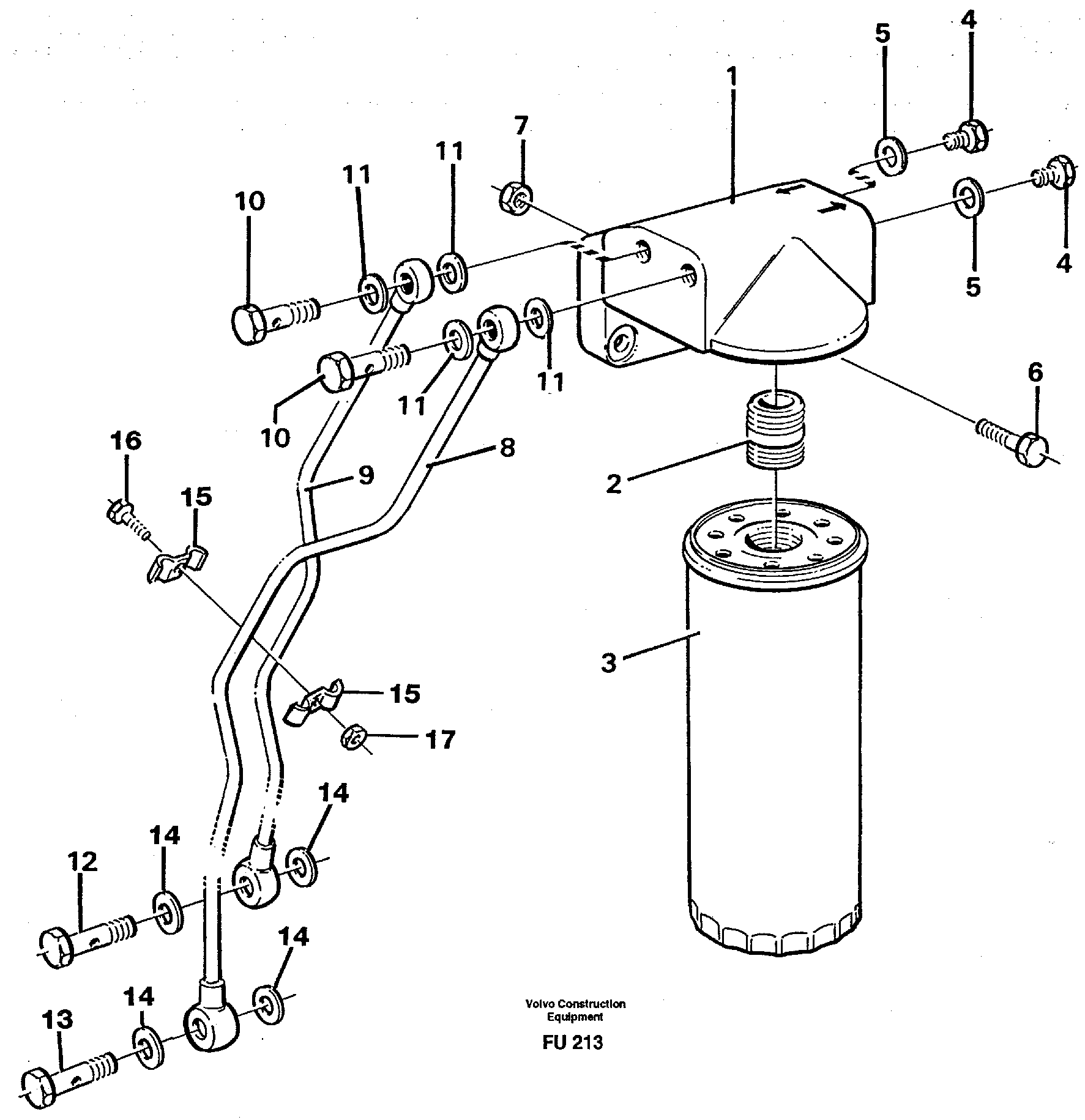 Oil filter, By Pass — volvo parts diagram