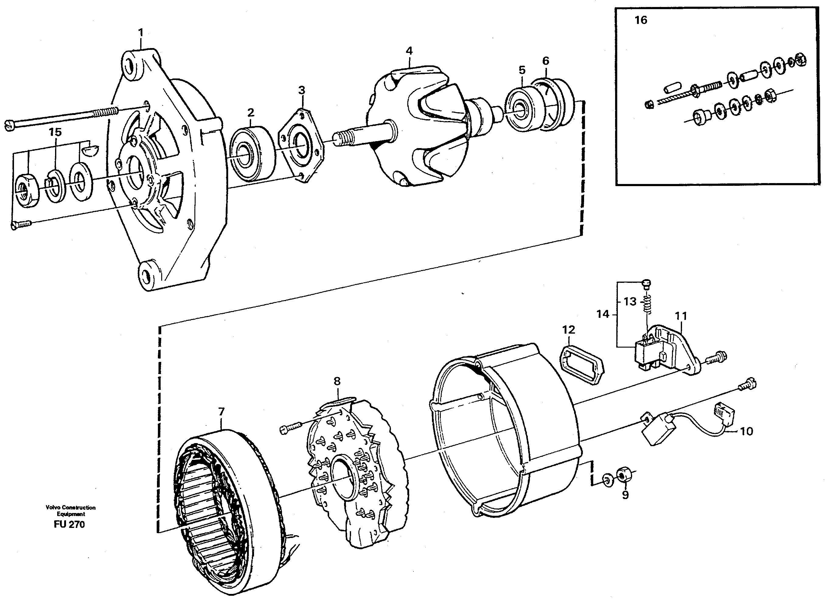 Alternator  14266765 — volvo parts diagram