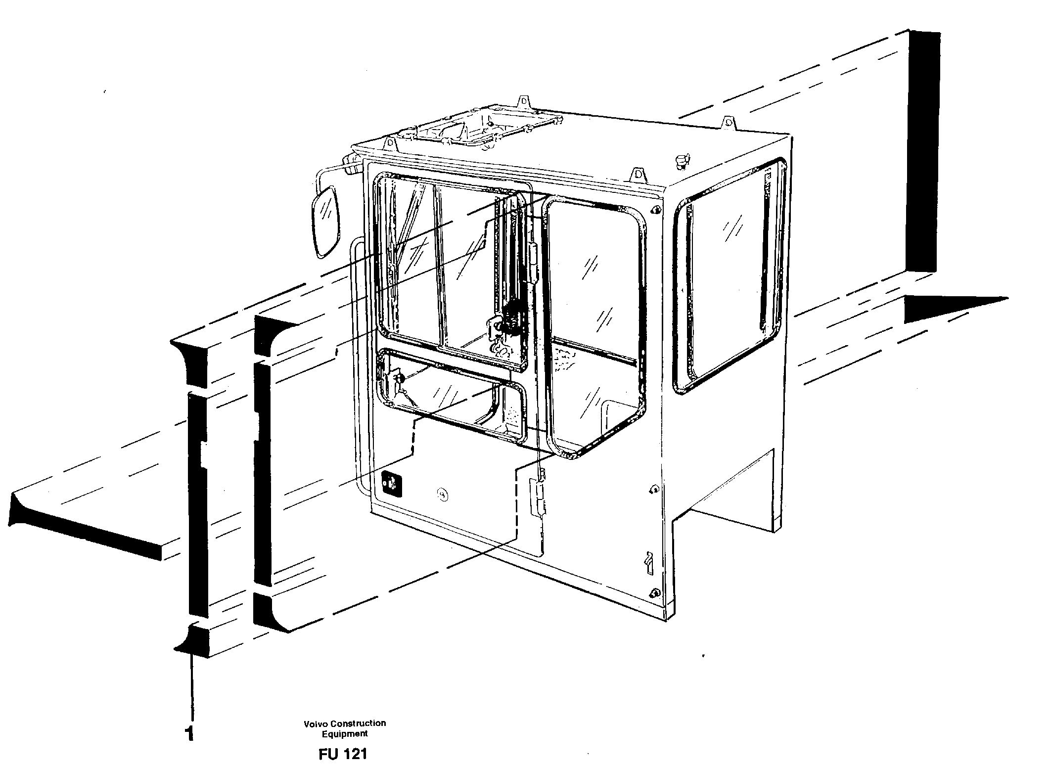 Decor stripes, outer location on cab — volvo parts diagram