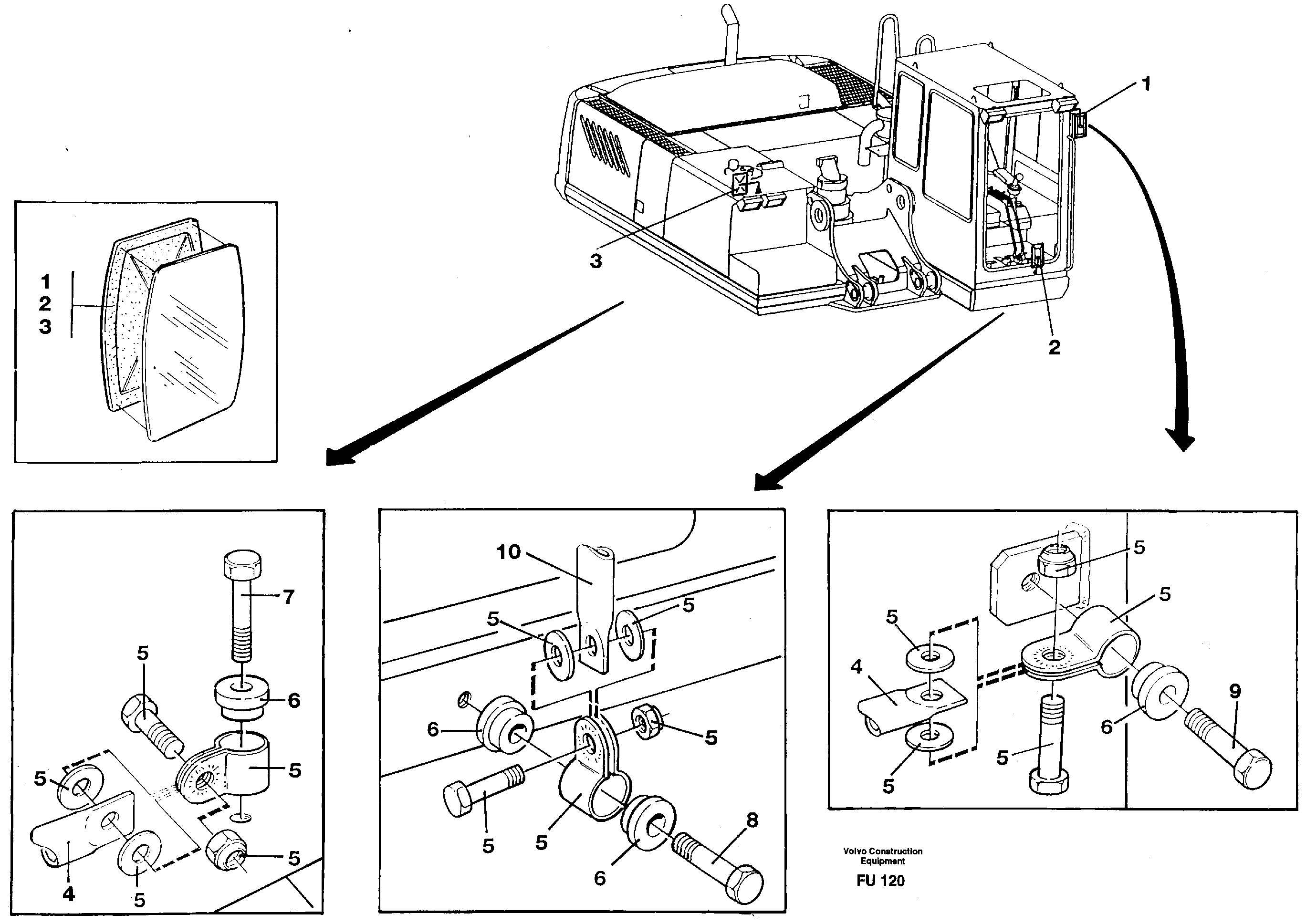 Rear view mirror — volvo parts diagram