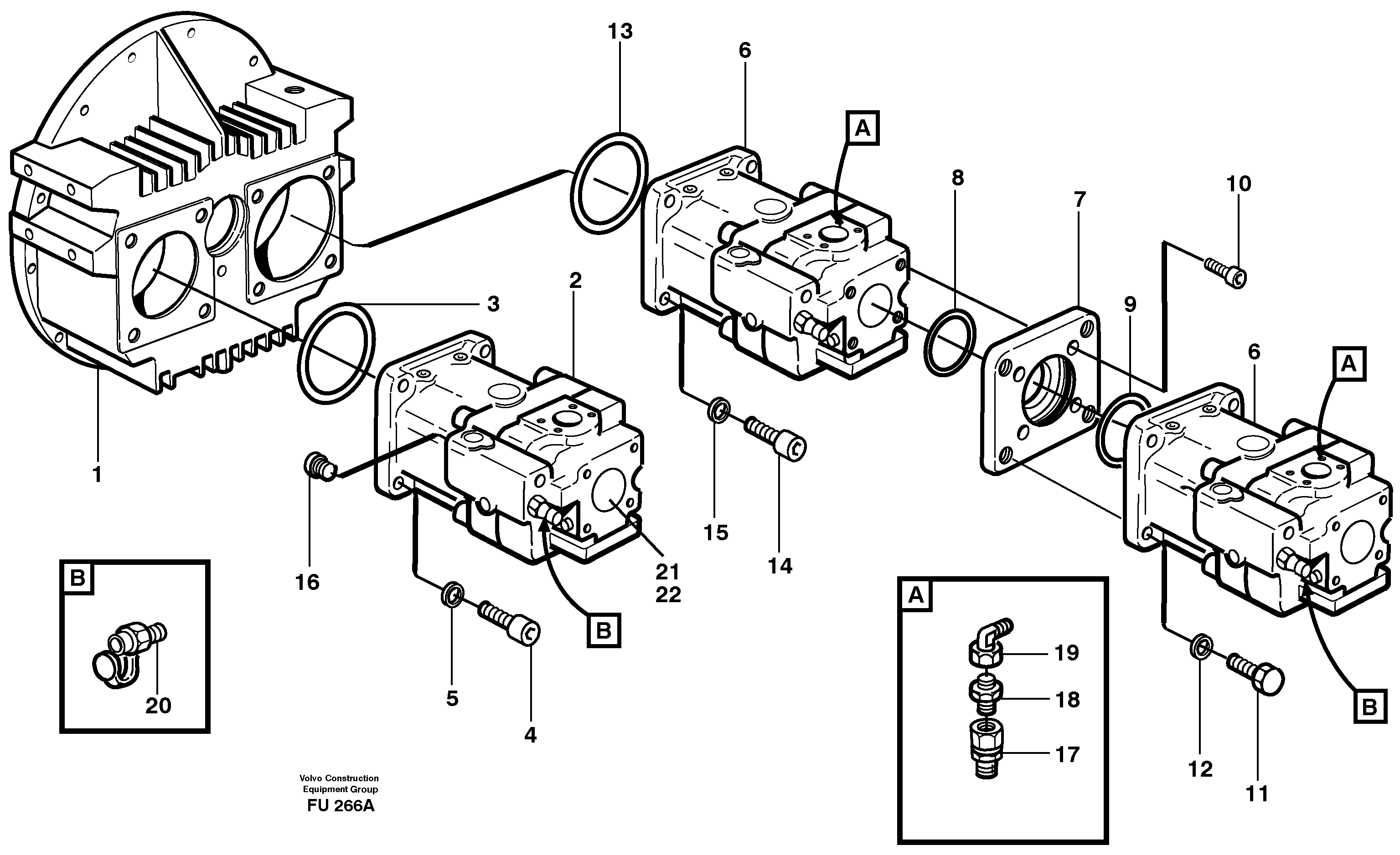 Pump installation — volvo parts diagram