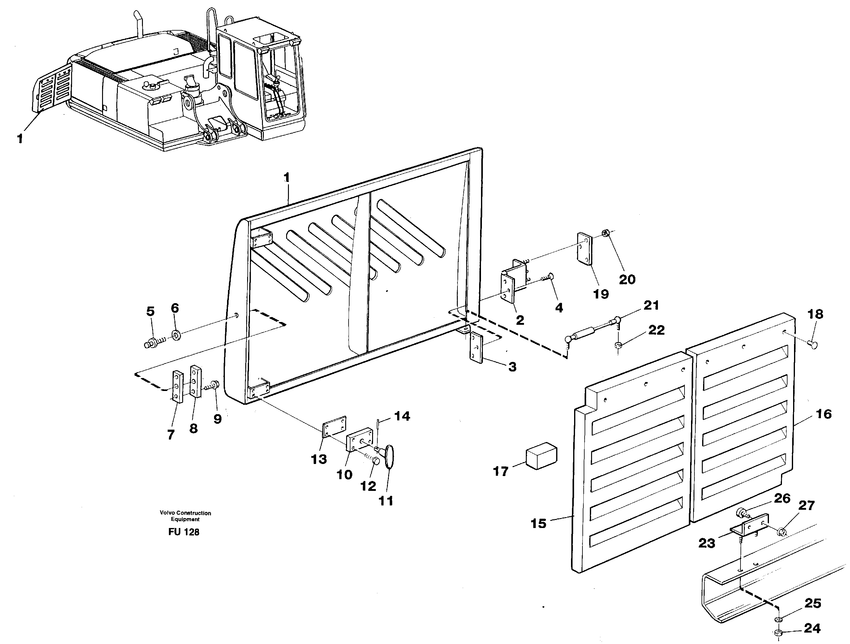Door, engine, right — volvo parts diagram