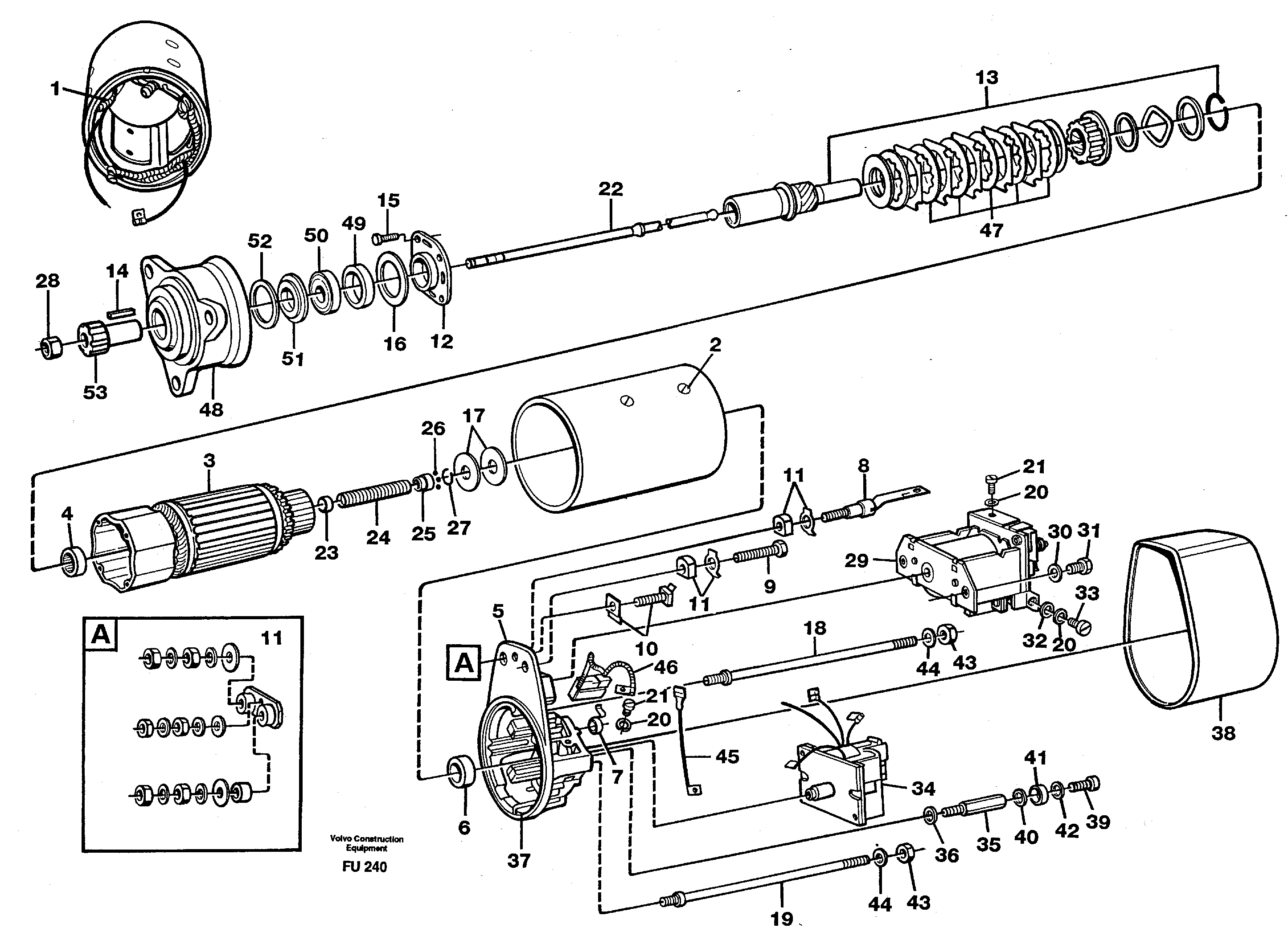 Starter motor — volvo parts diagram
