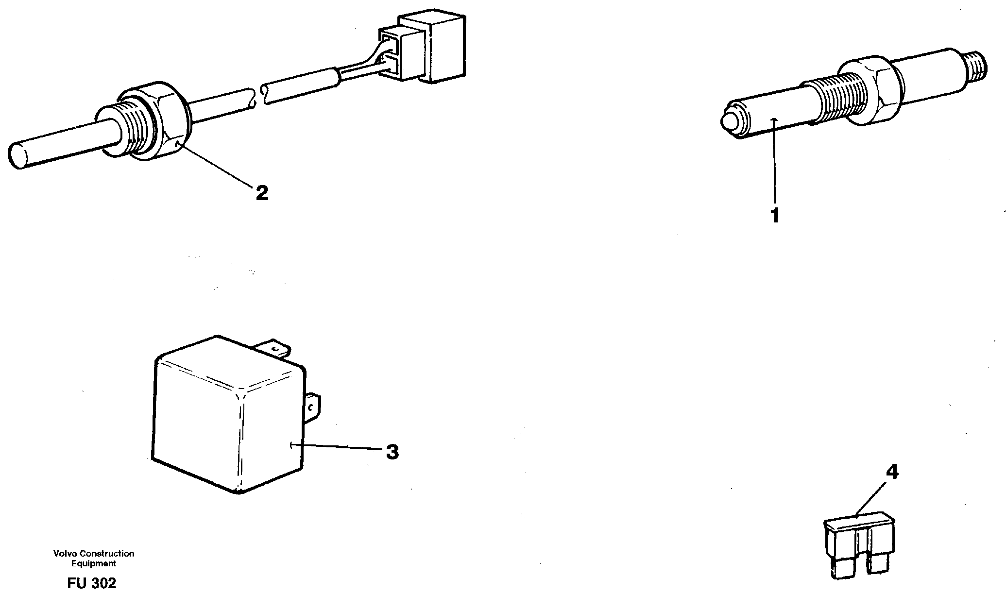 Level guards, sensor and relays — volvo parts diagram