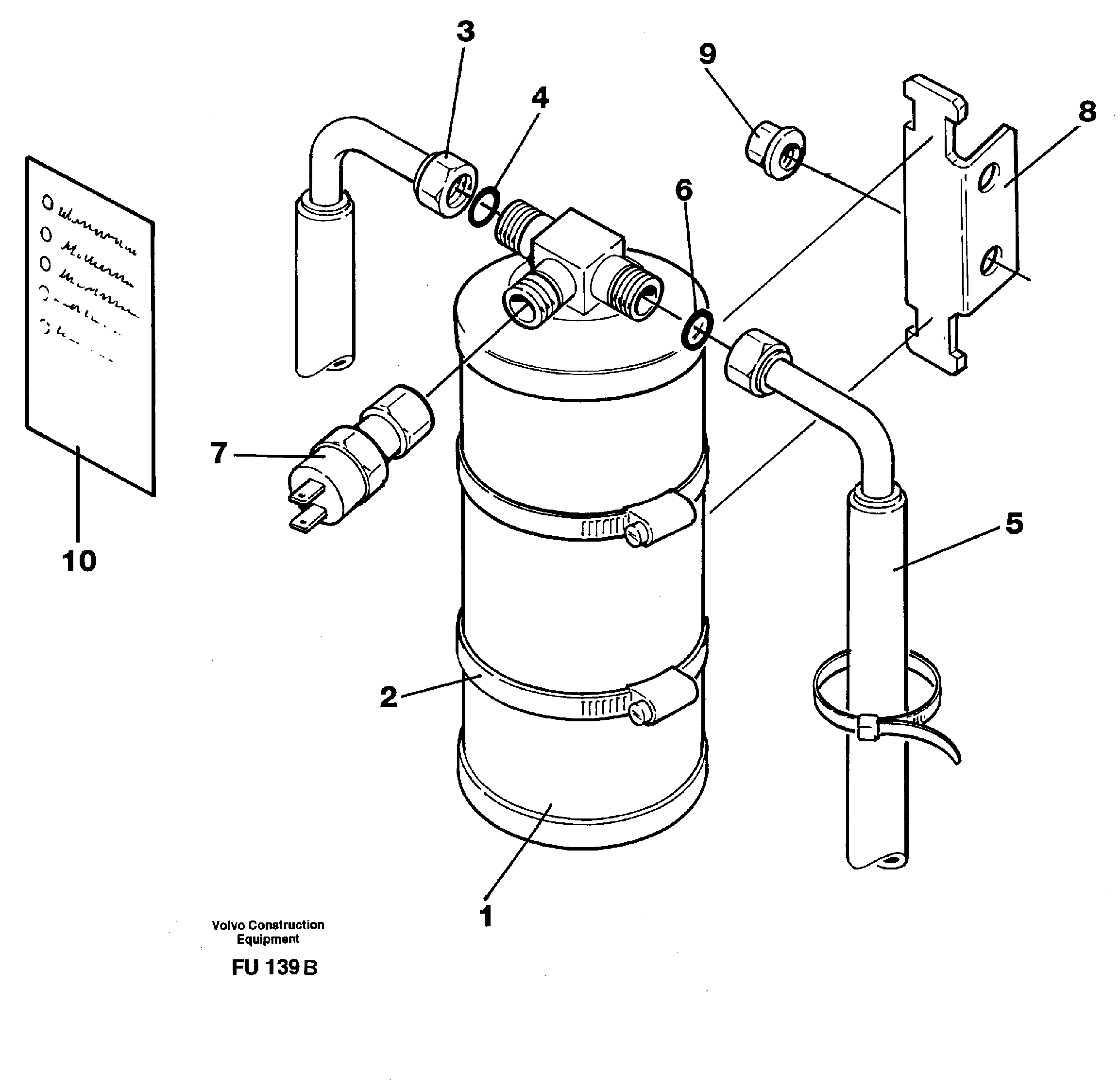 Dry filter  14302016 — volvo parts diagram