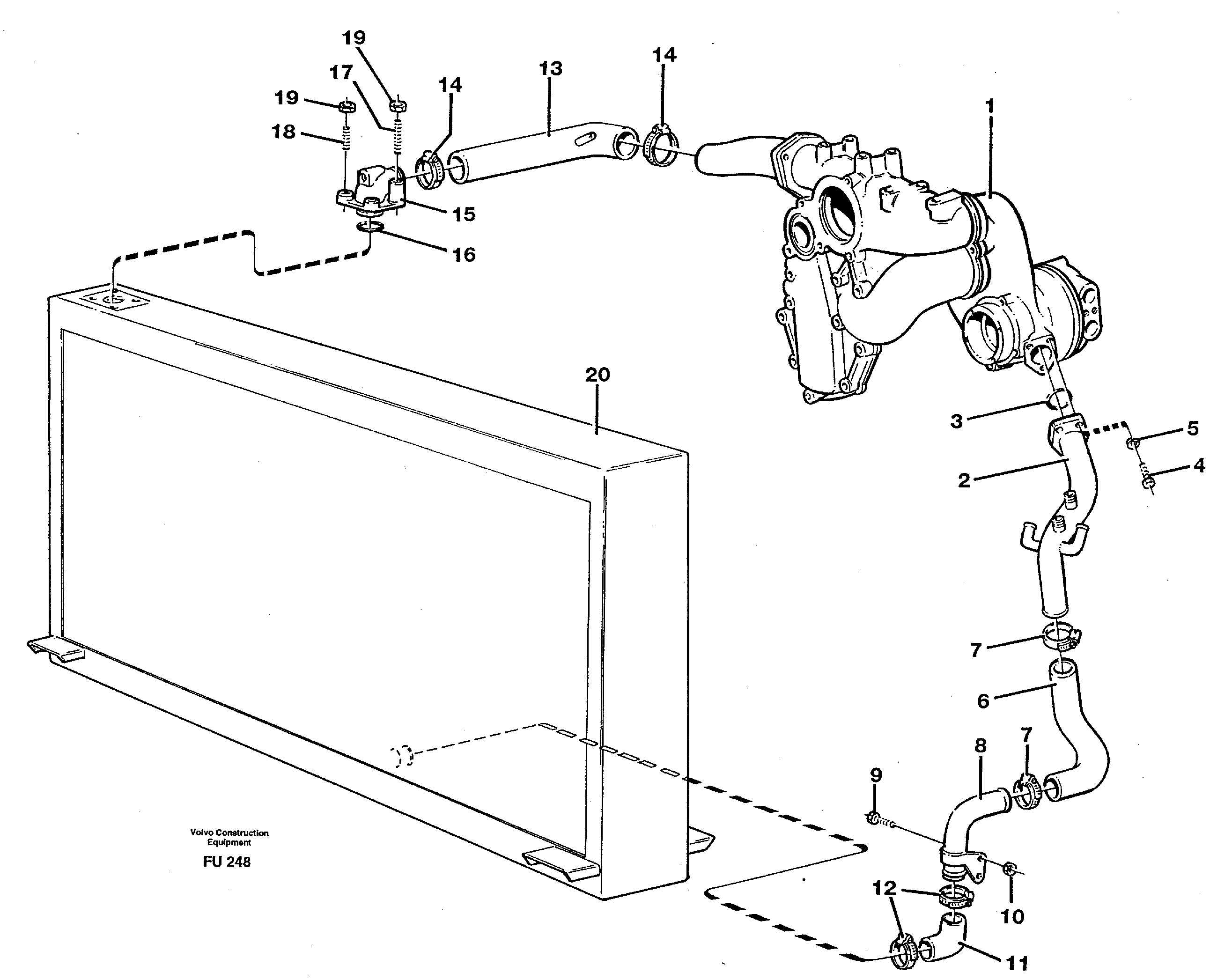 Cooling system — volvo parts diagram