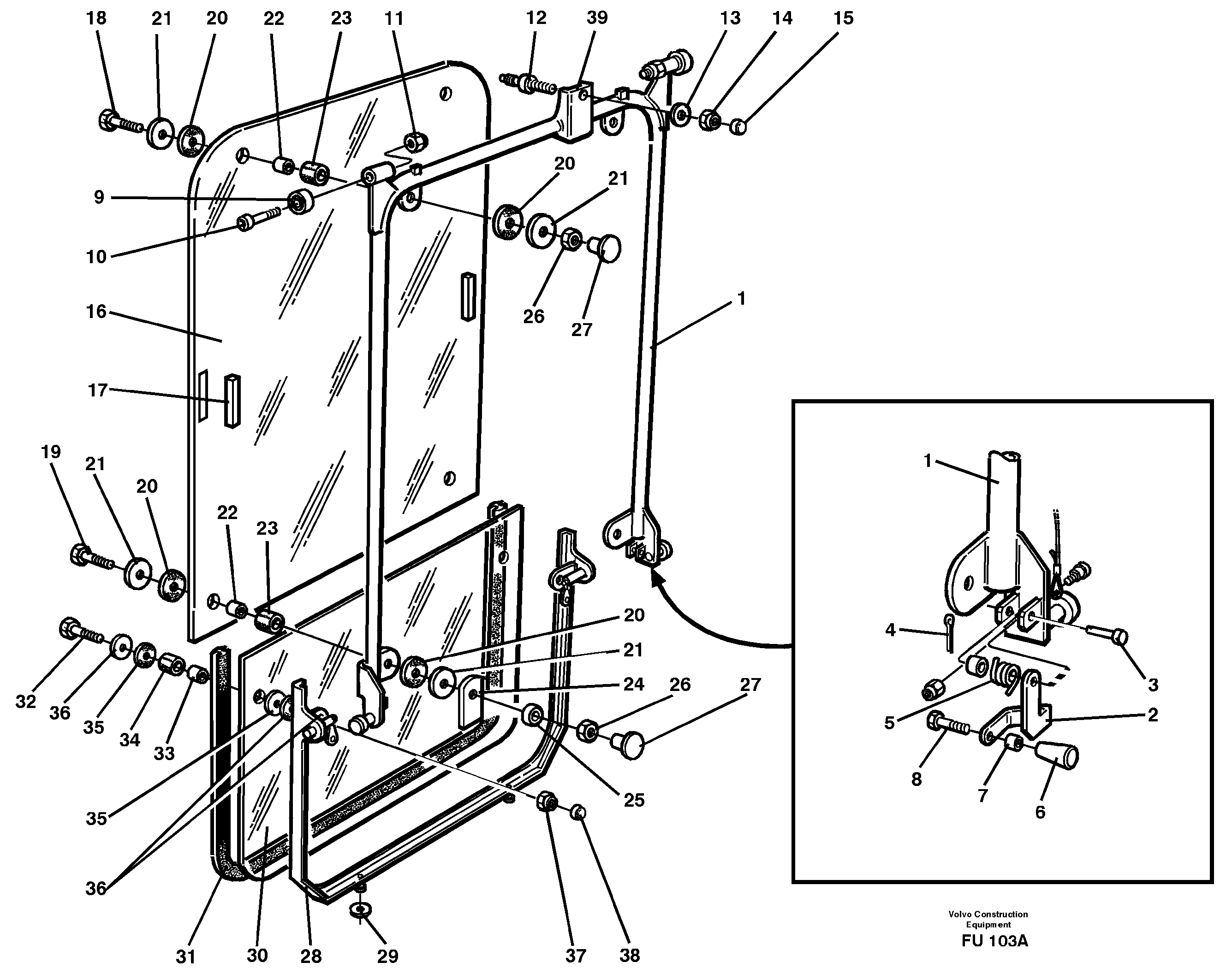 Front window — volvo parts diagram