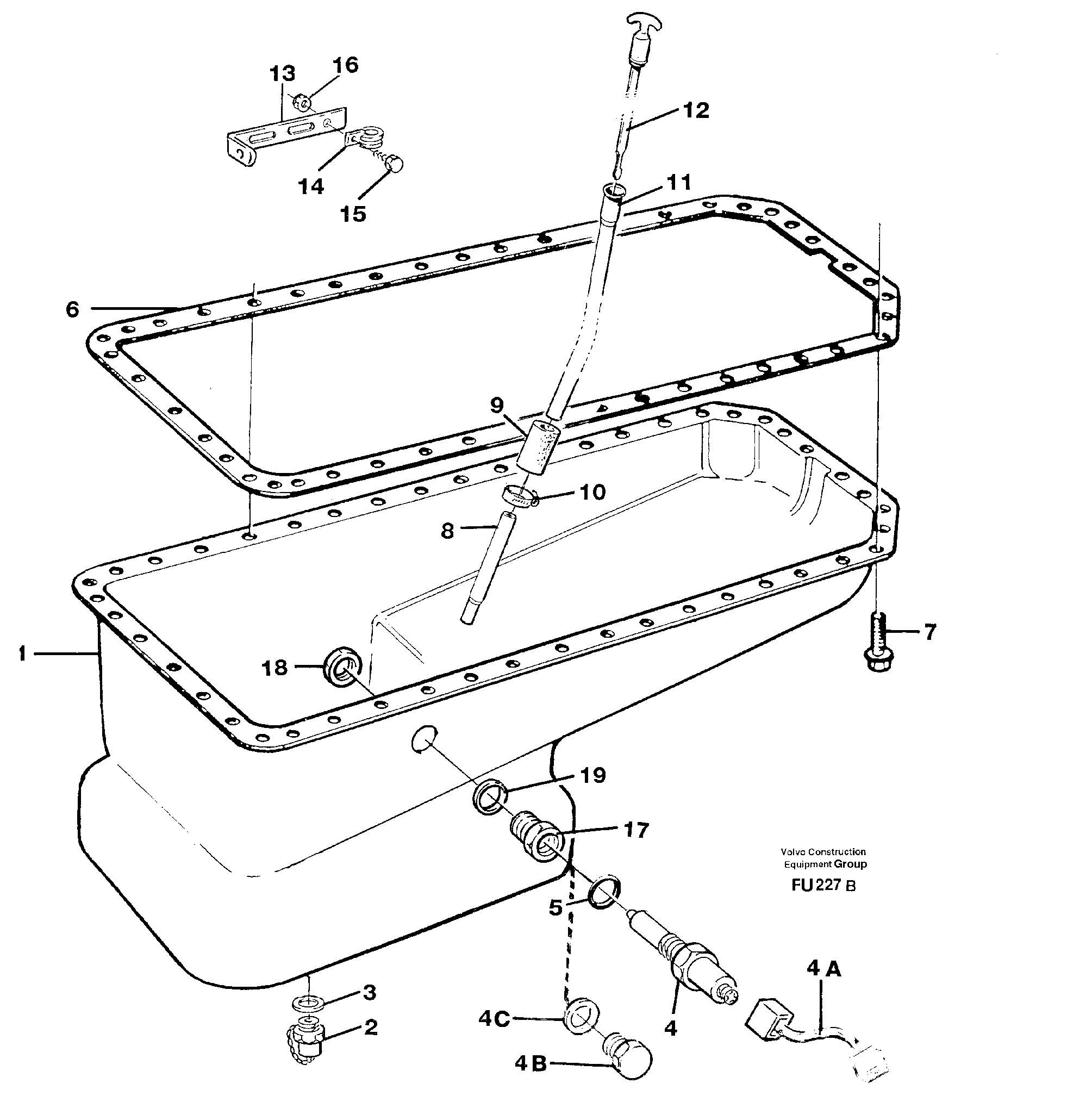 Oil sump — volvo parts diagram