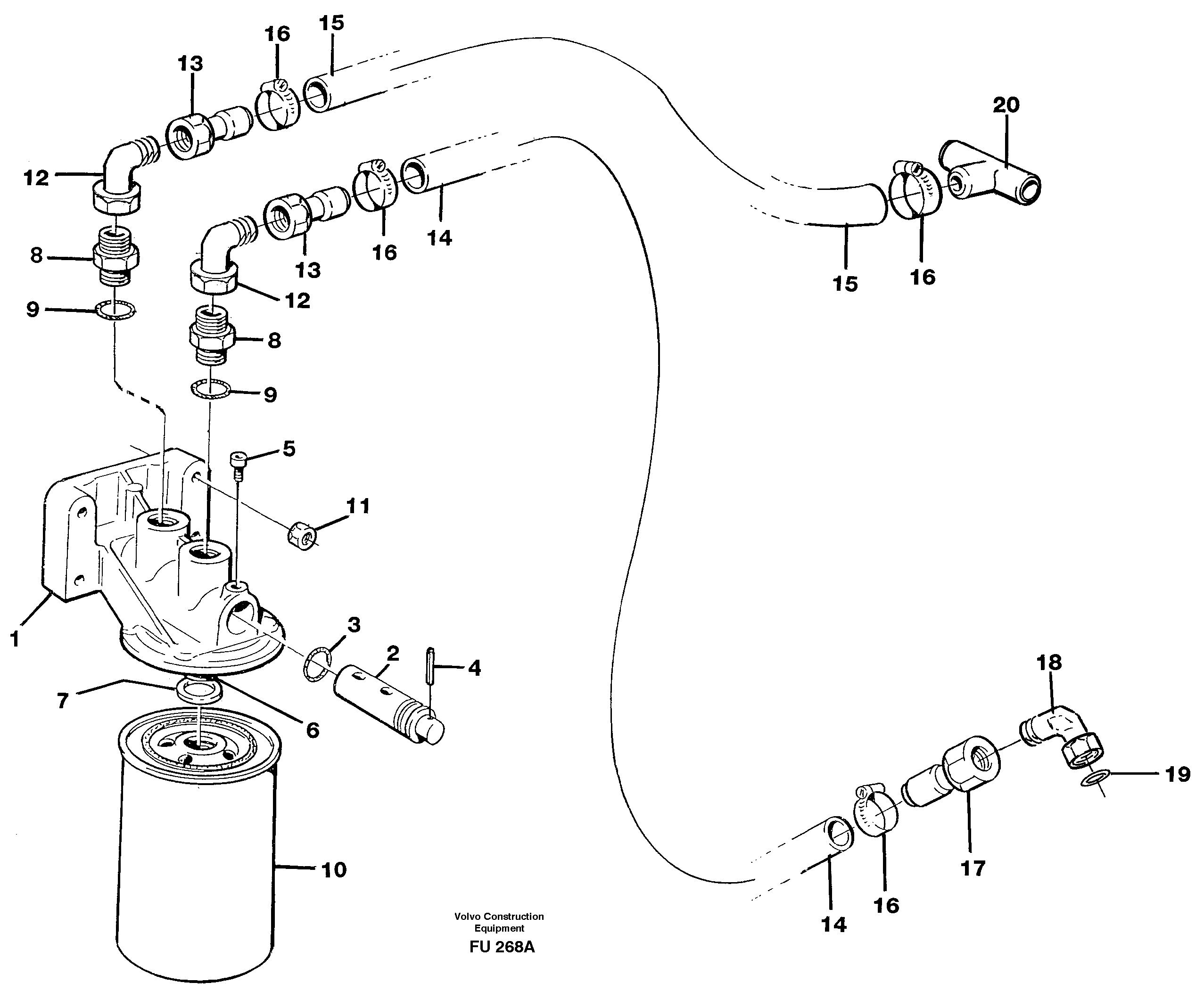Coolant filter  14266764 — volvo parts diagram