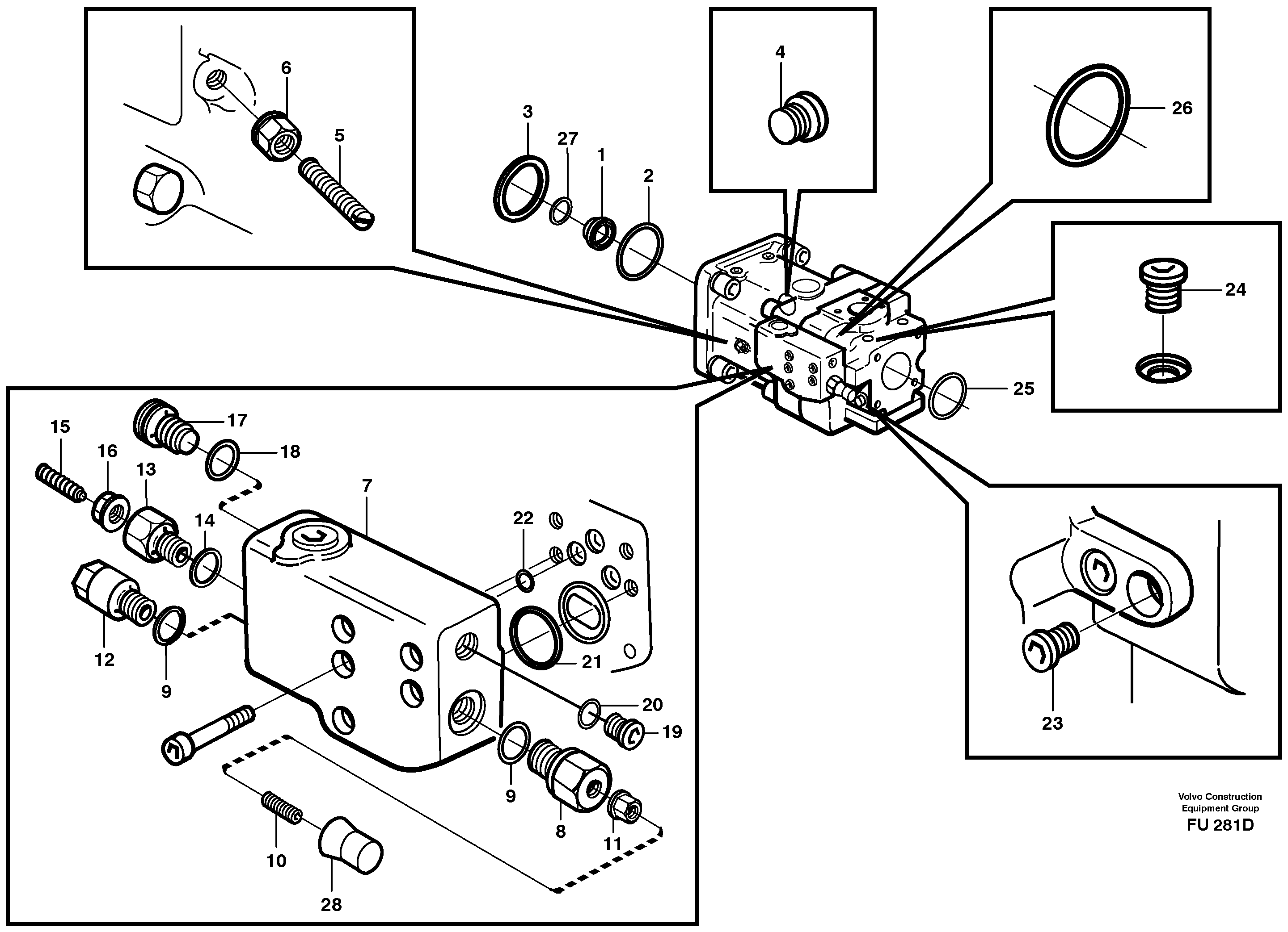 Hydraulic pump  P 1 — volvo parts diagram