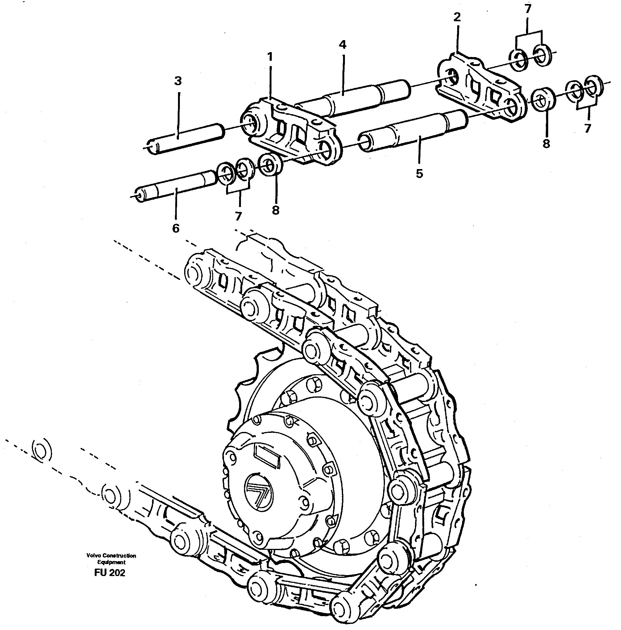 Track chain — volvo parts diagram