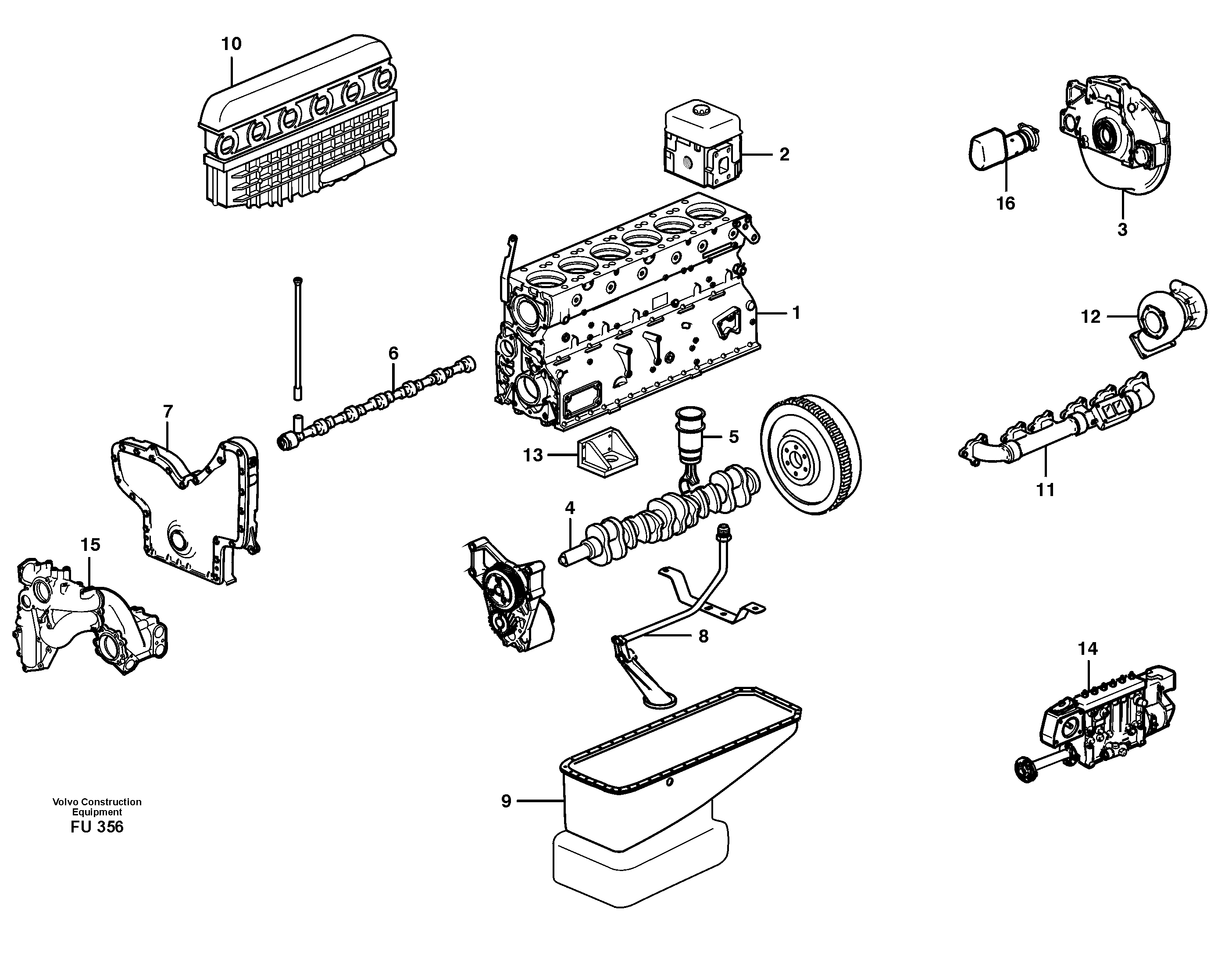 Engine — volvo parts diagram