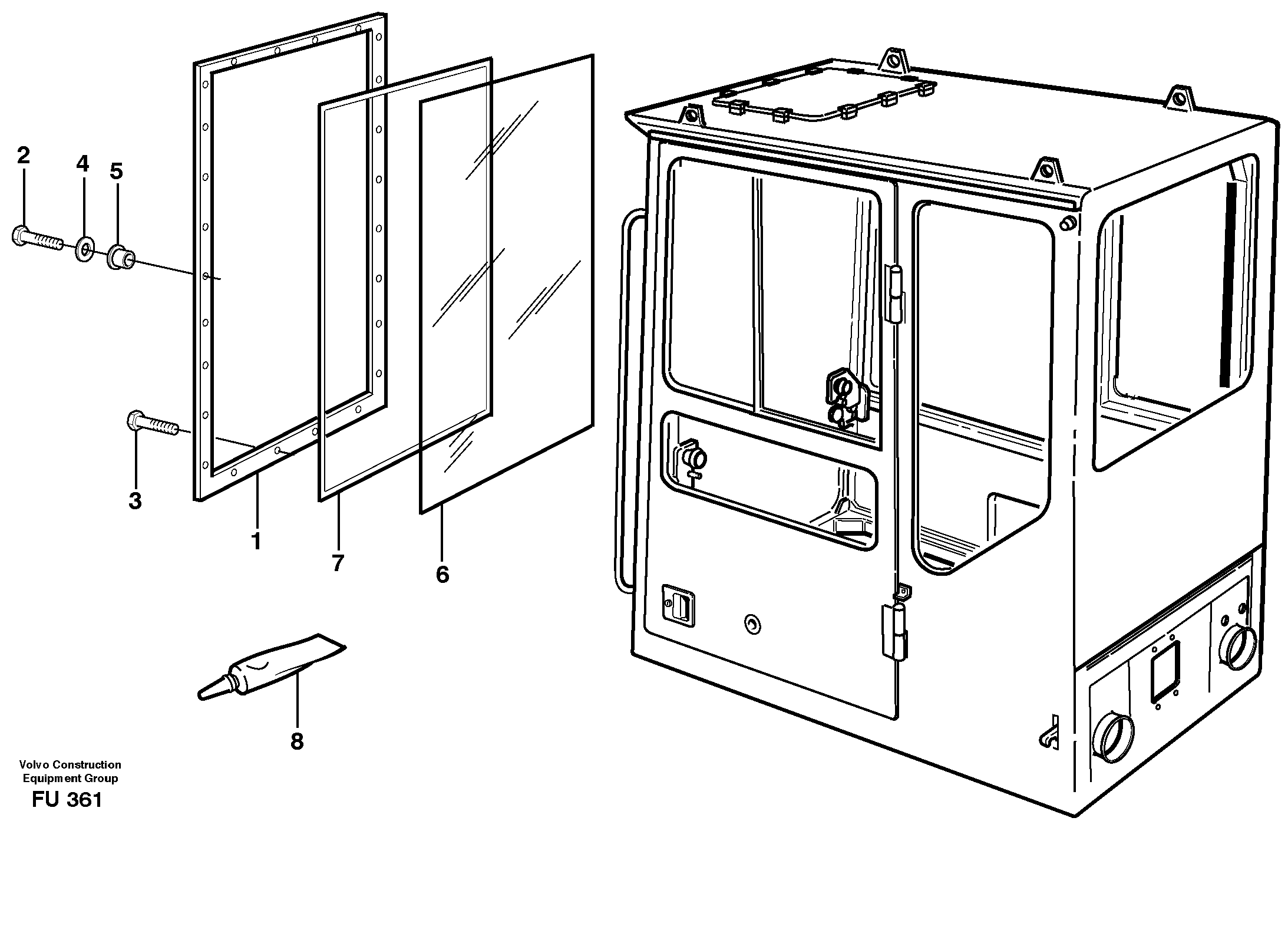 Entire windscreen  14262514 — volvo parts diagram