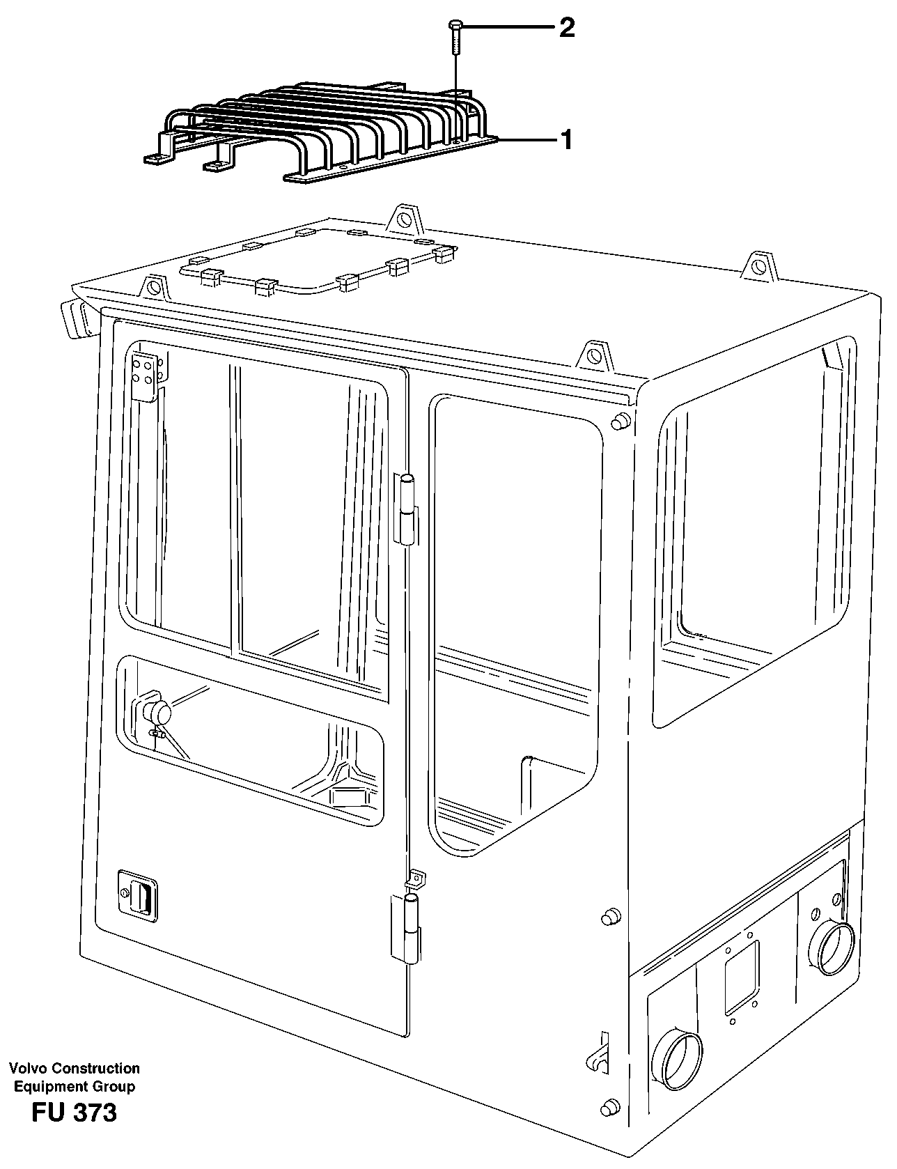 Grille over roof Window  14253611 — volvo parts diagram