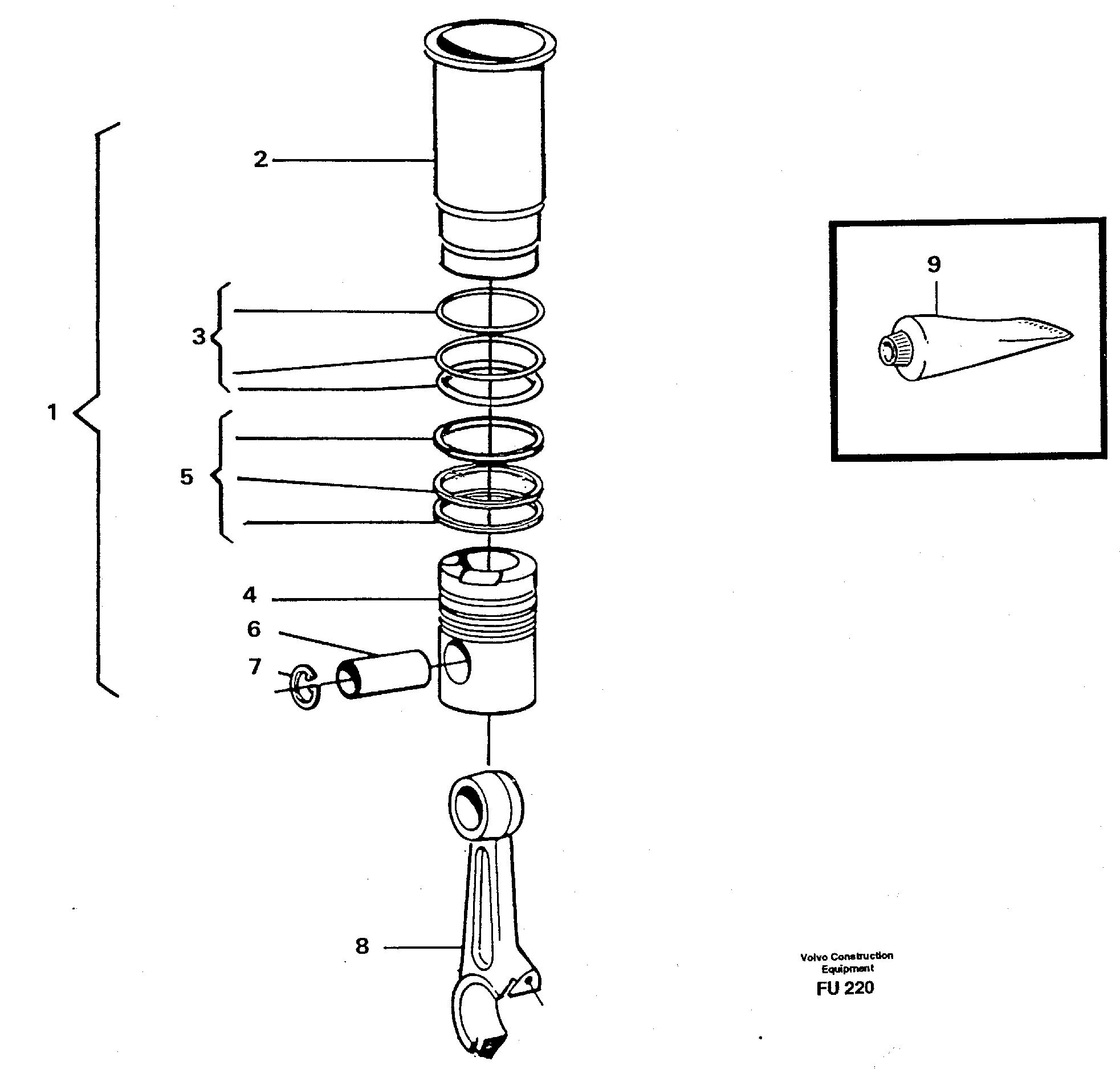Cylinder liner — volvo parts diagram