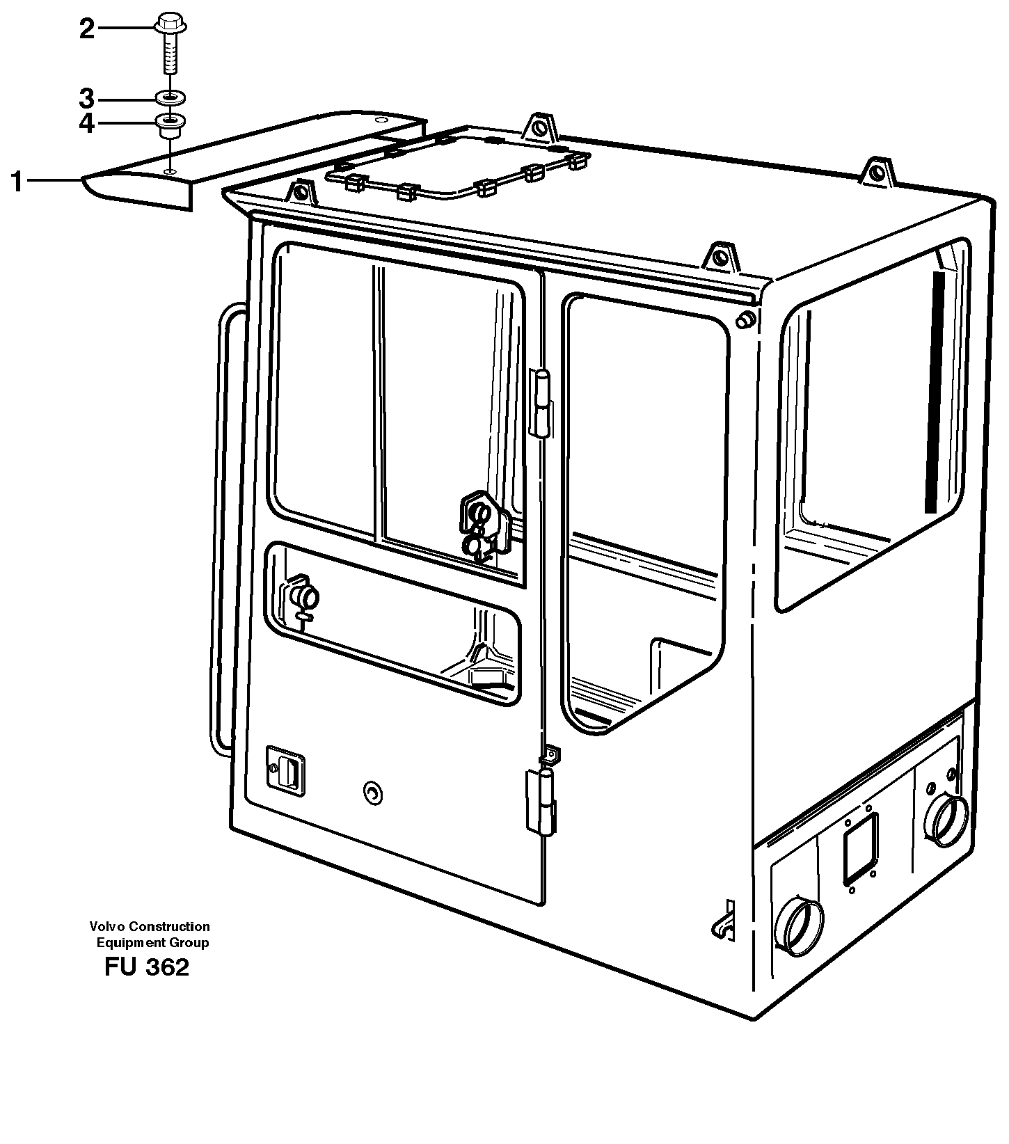 Sun visor, outer  14302039 — volvo parts diagram