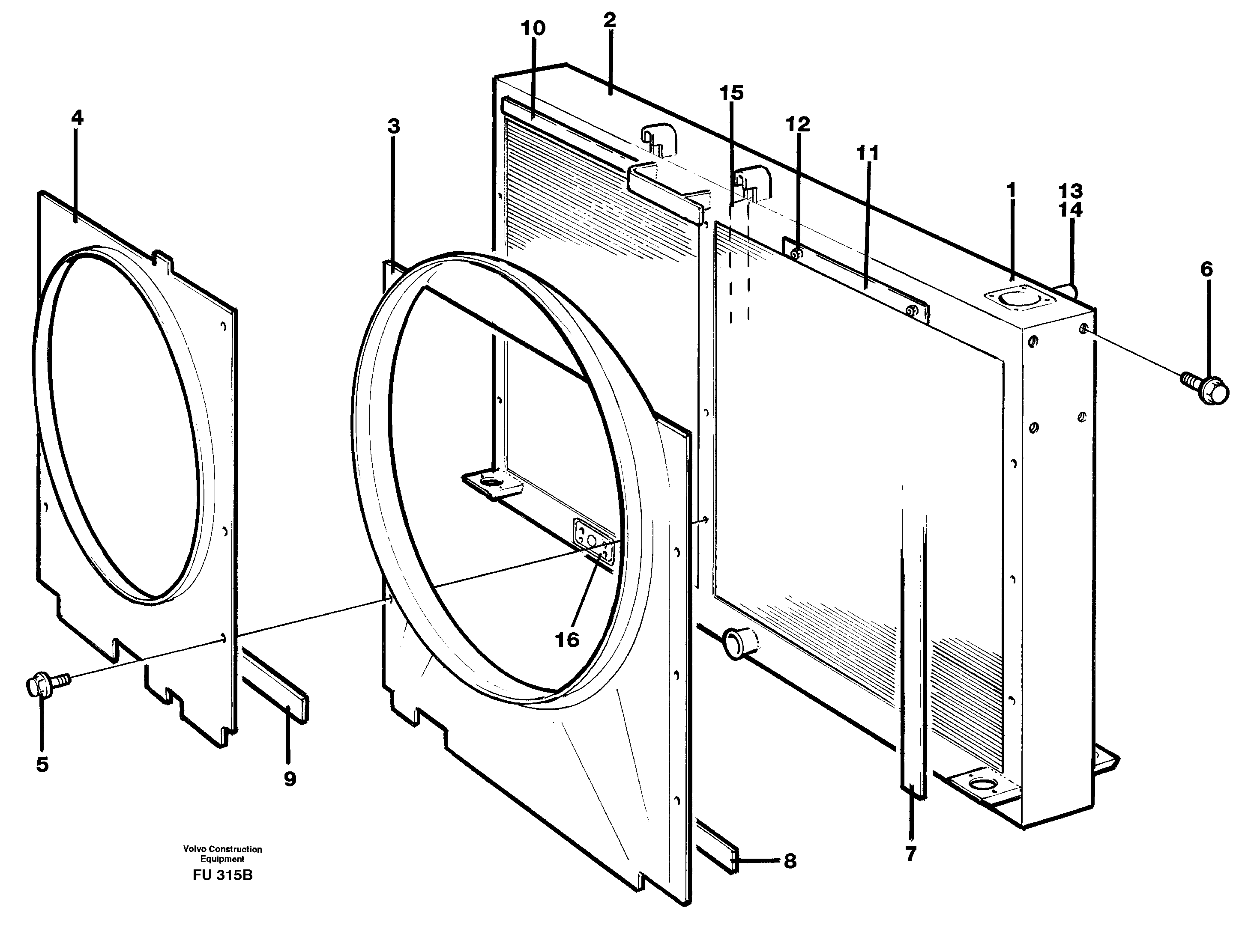 Radiator — volvo parts diagram
