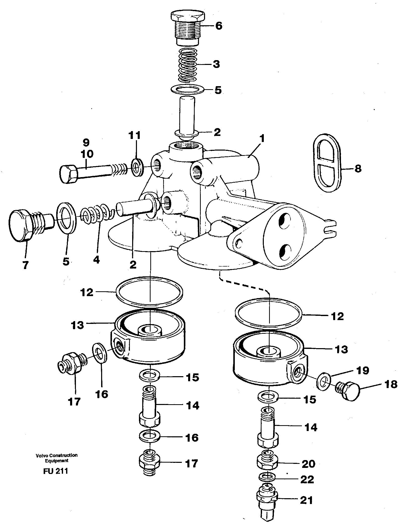 Filter housing — volvo parts diagram