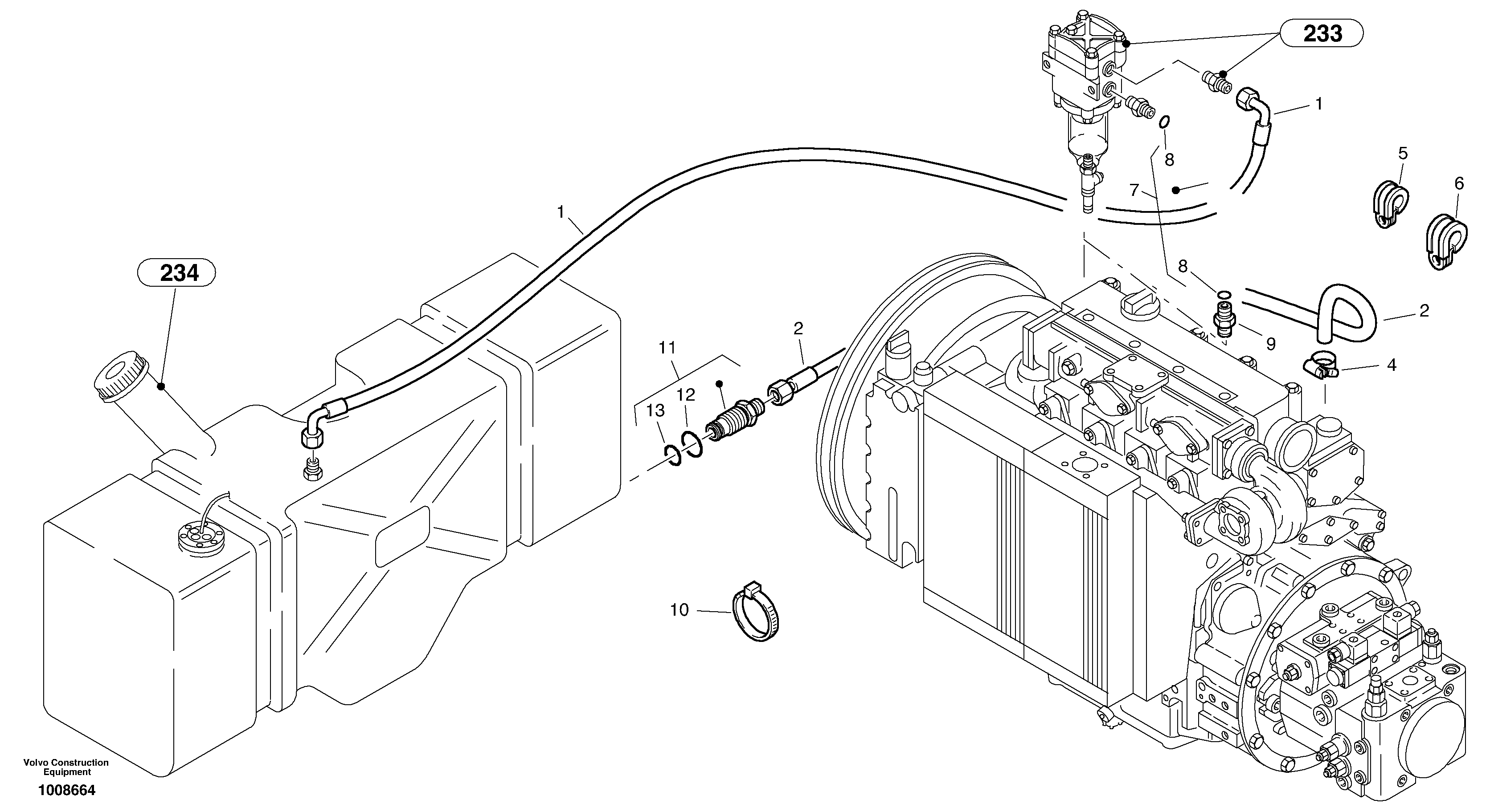 Fuel pipes — volvo parts diagram