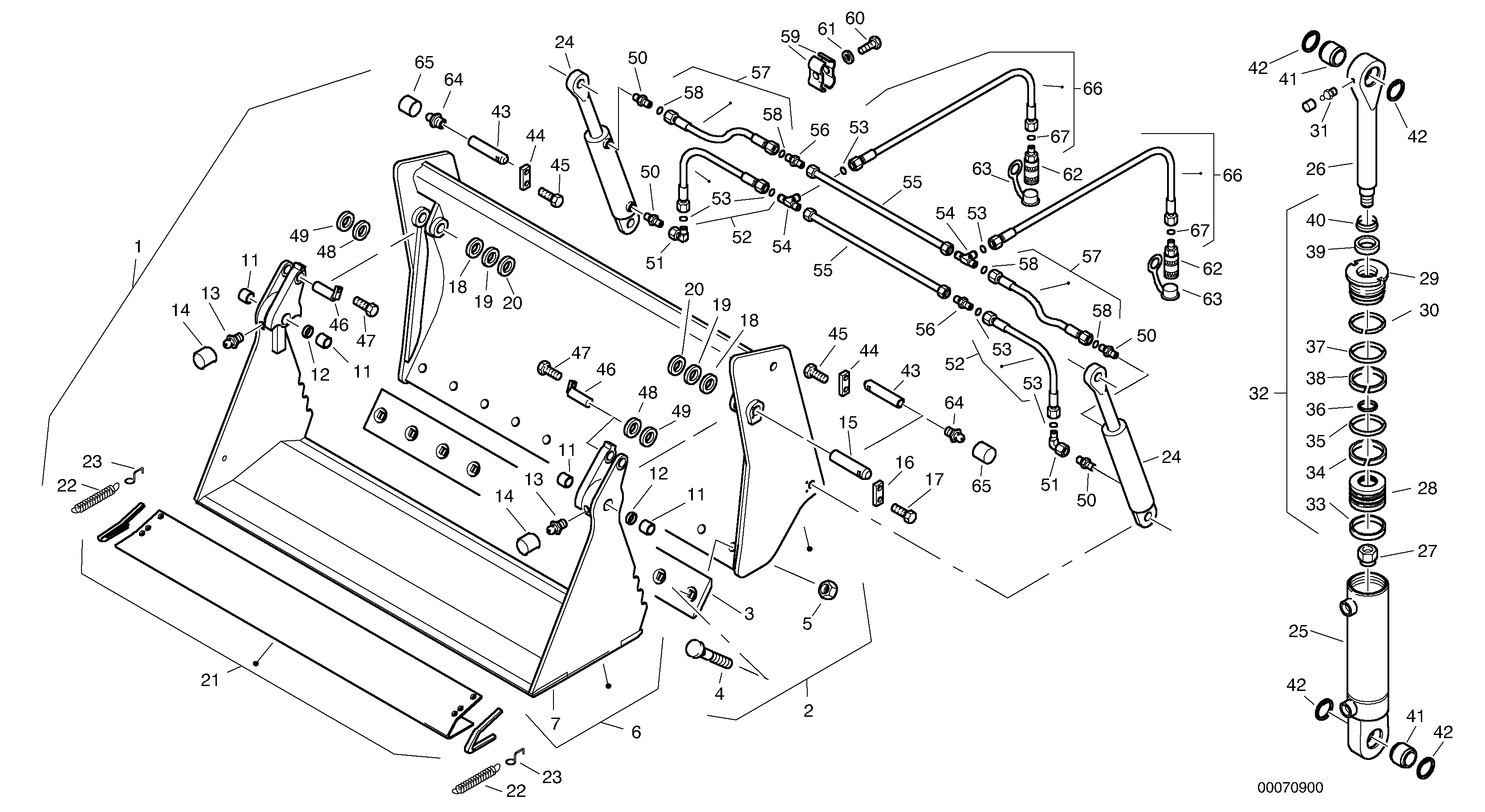 Combined bucket - TPZ without teeth — volvo parts diagram