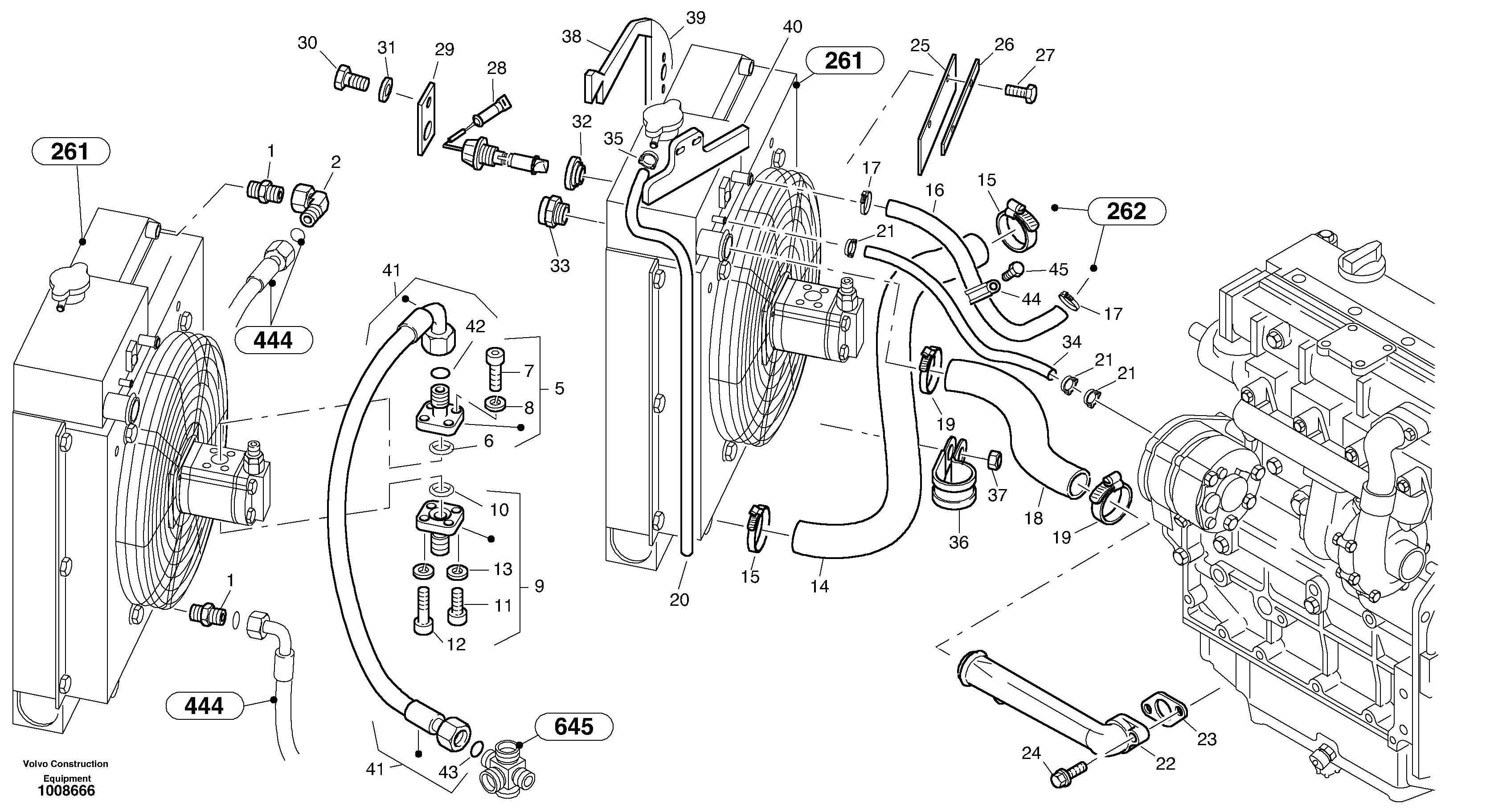 Cooling pipes — volvo parts diagram