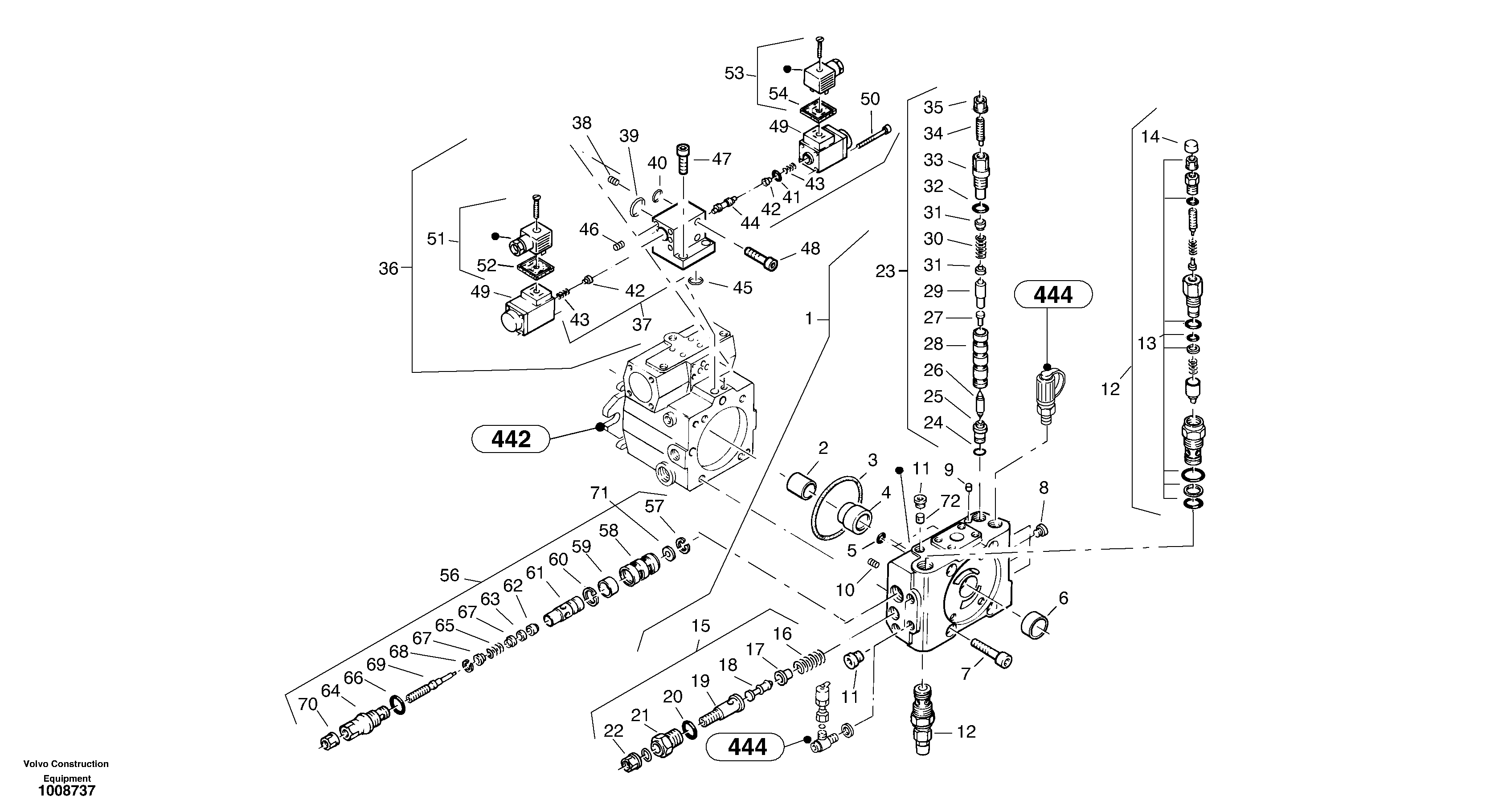 Valves - Variable displacement pump — volvo parts diagram