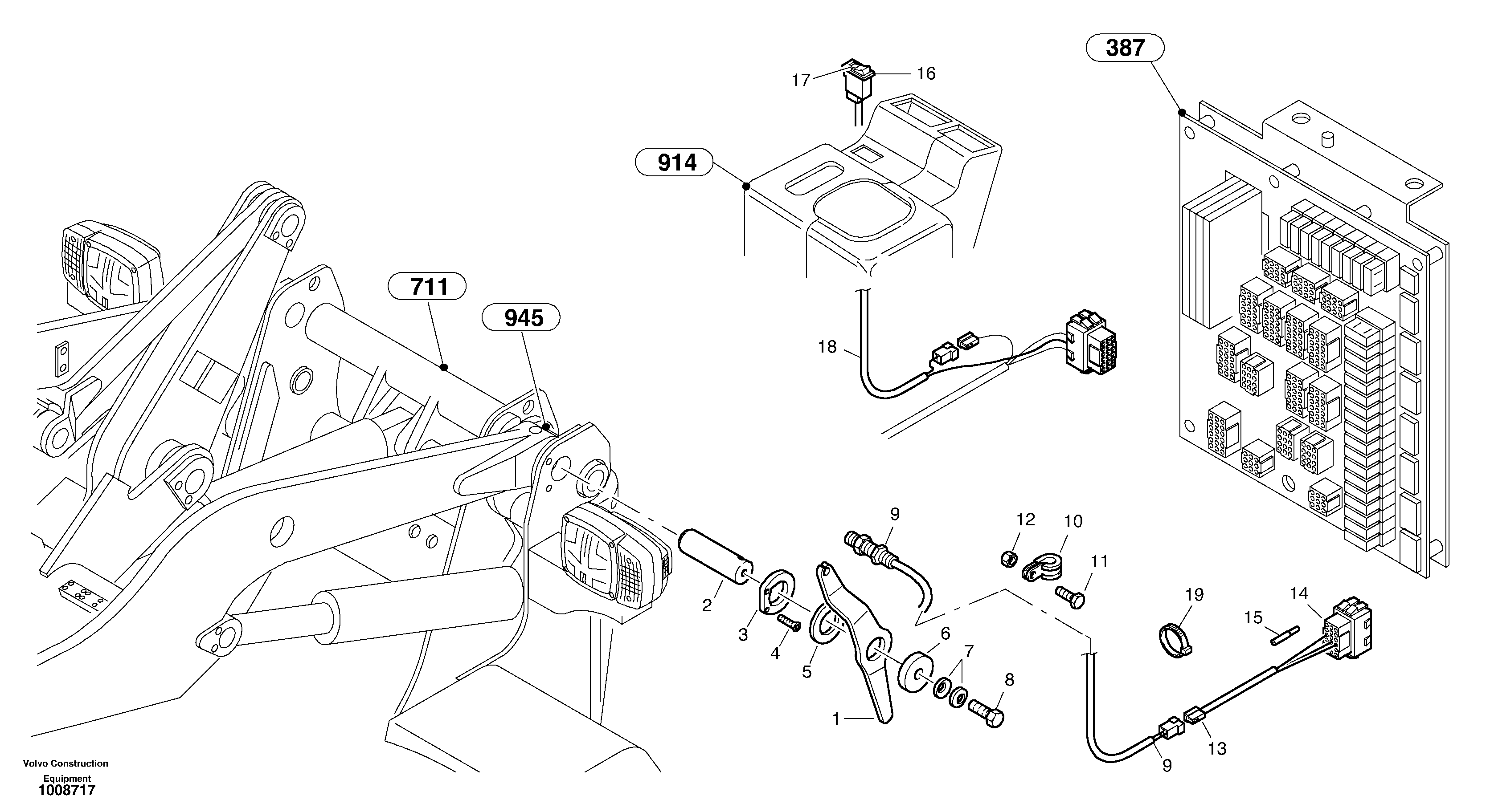 Lift end disconnection — volvo parts diagram
