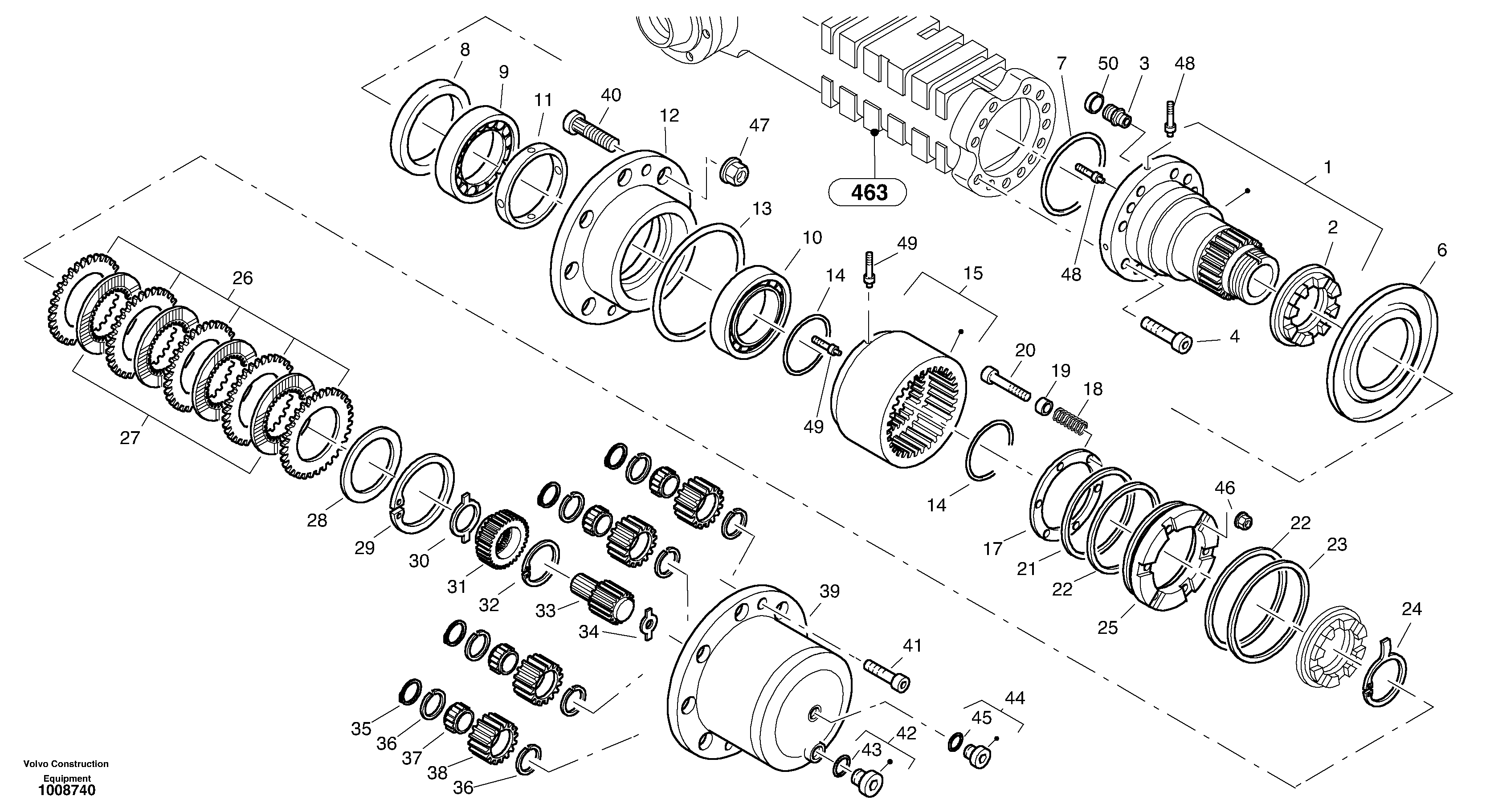 Final drive - Portal-rear axle — volvo parts diagram