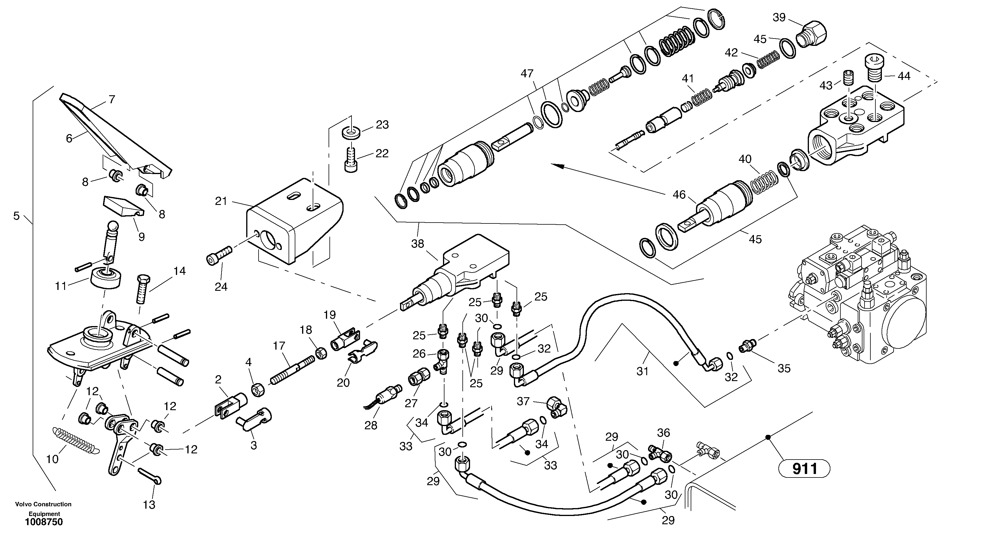 Inch control — volvo parts diagram