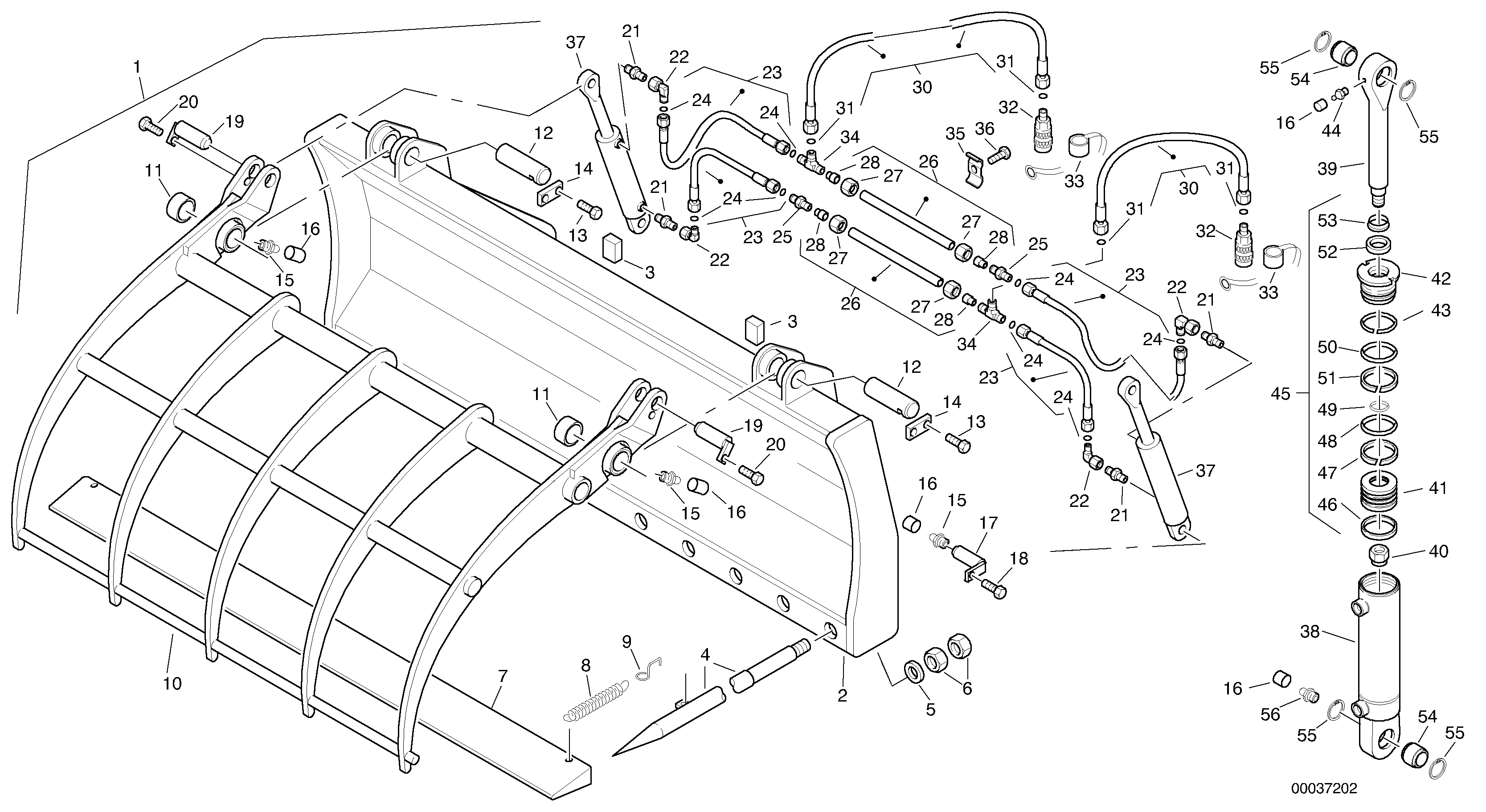 Hay fork - Dirty fork with grab - TPZ — volvo parts diagram