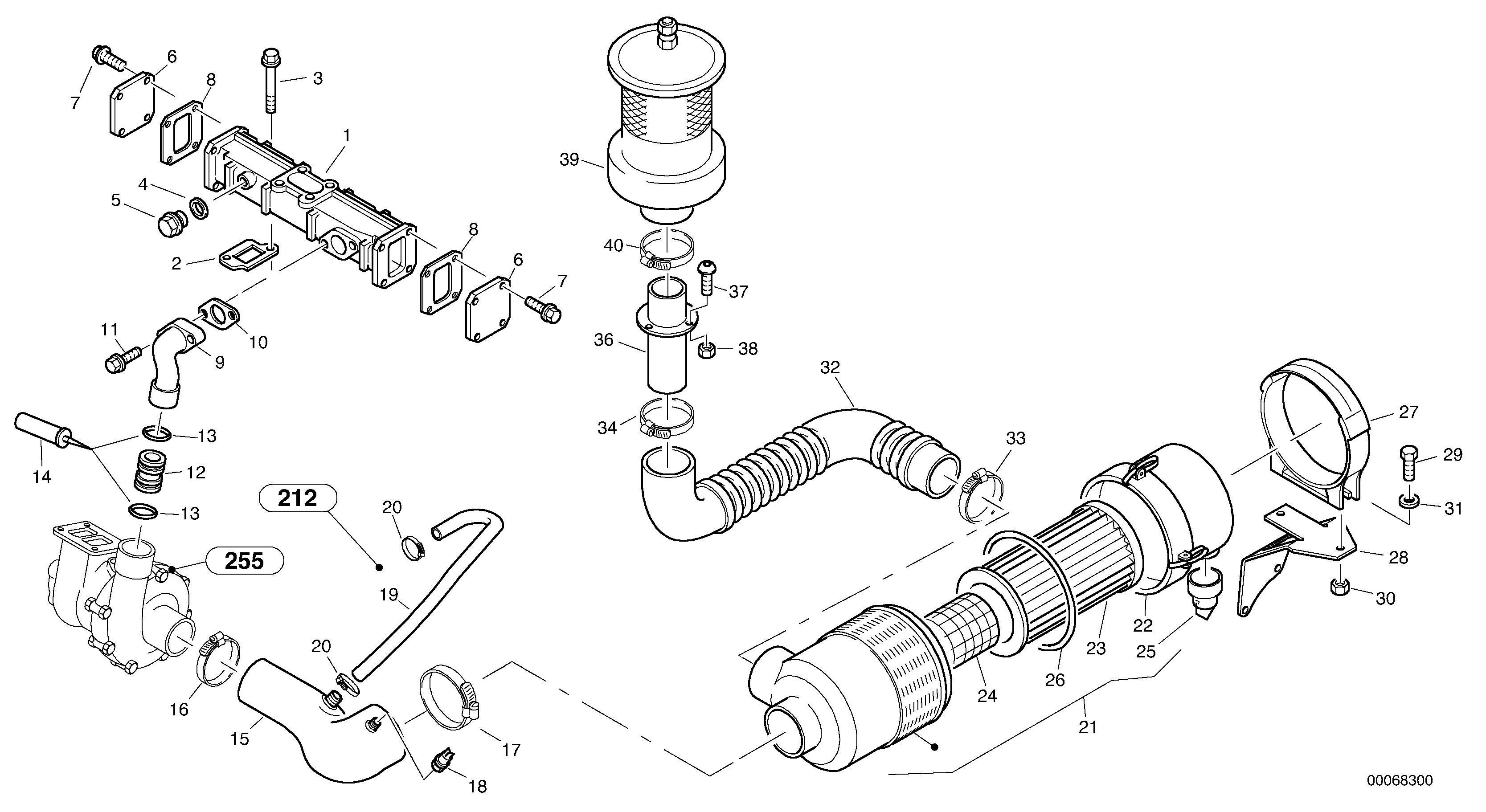 Pre-filter - Turbo II — volvo parts diagram