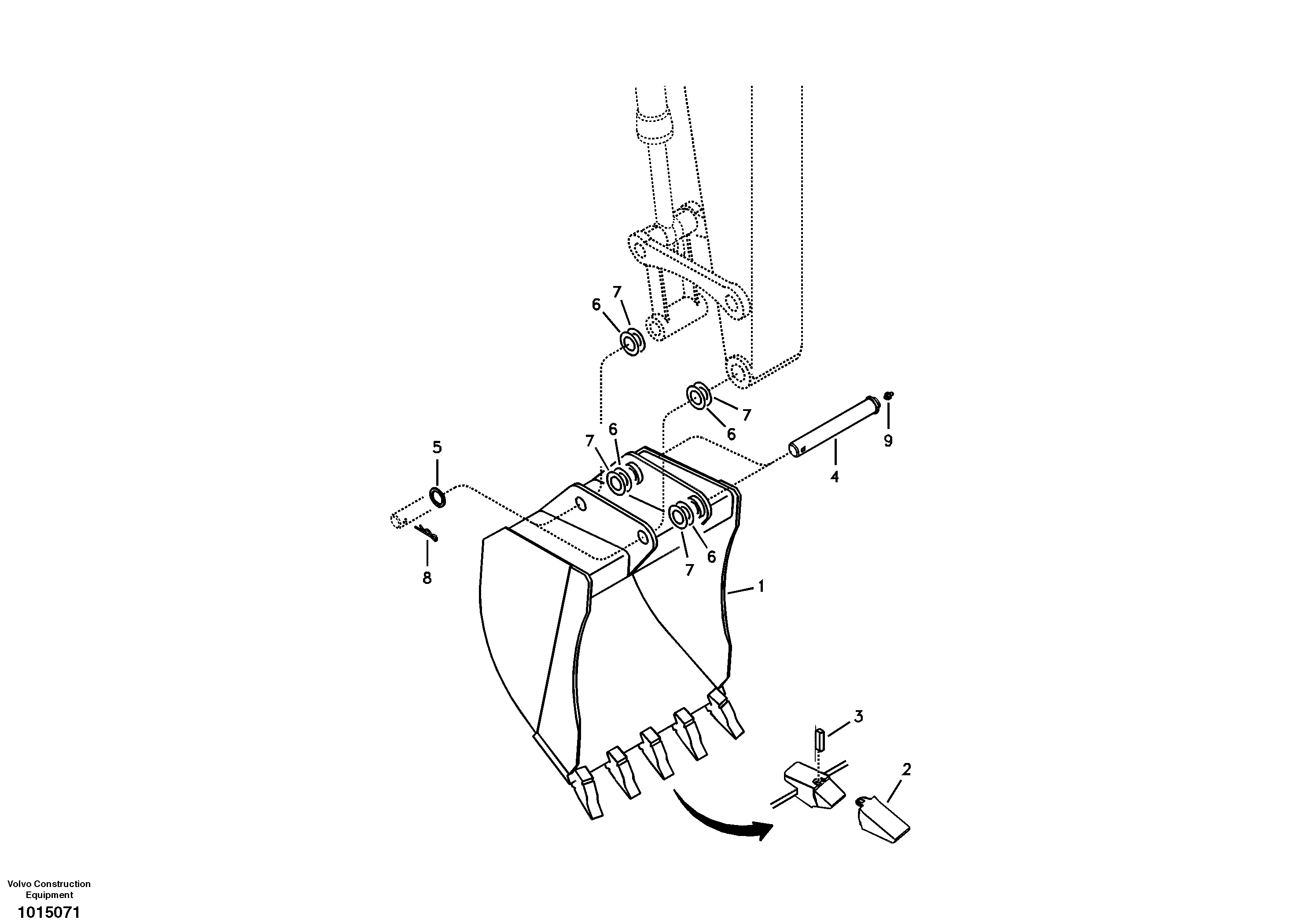 Bucket — volvo parts diagram