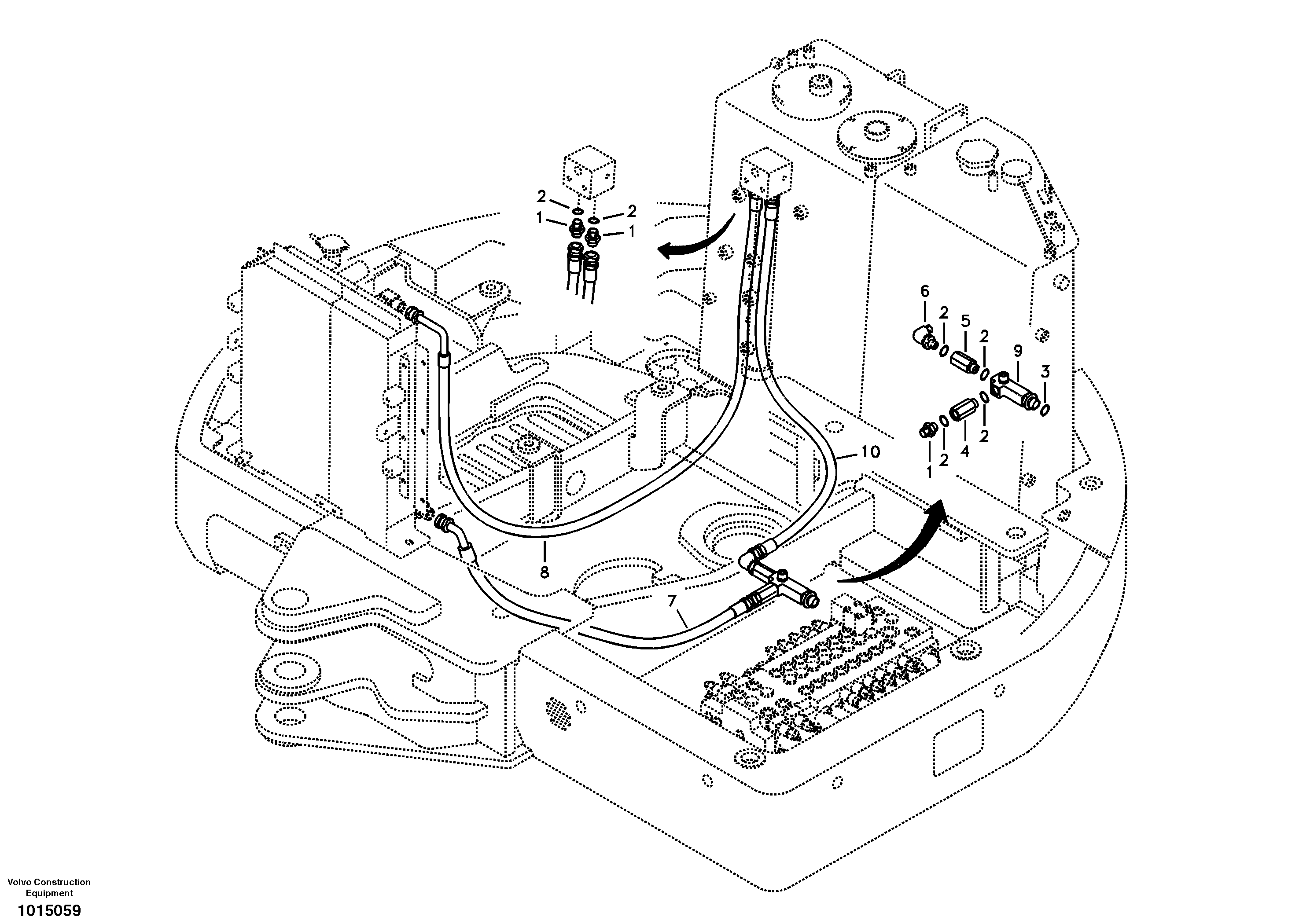 Hydraulic system, return line — volvo parts diagram