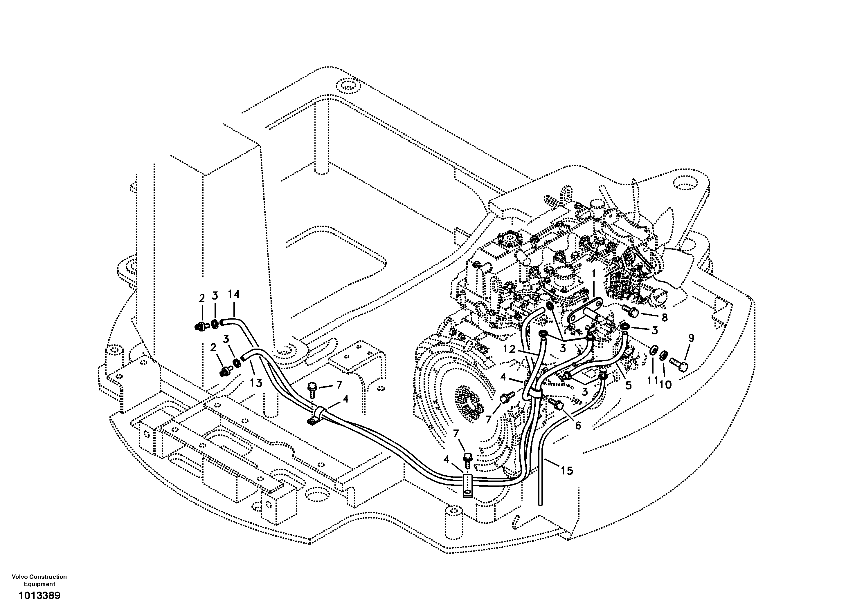 Fuel pipe - Fuel tank — volvo parts diagram